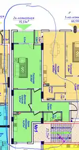 2-комн. квартира, 4 этаж, 75 м², Сино, 33 Микрорайон-2