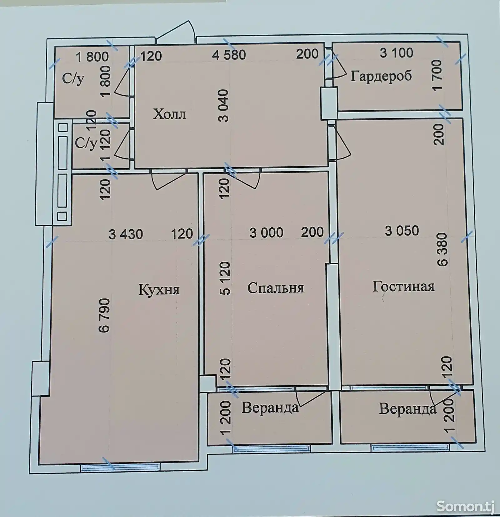 2-комн. квартира, 1 этаж, 88 м², 17мкр-1