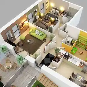 2-комн. квартира, 10 этаж, 61 м², Поворот ленинграда