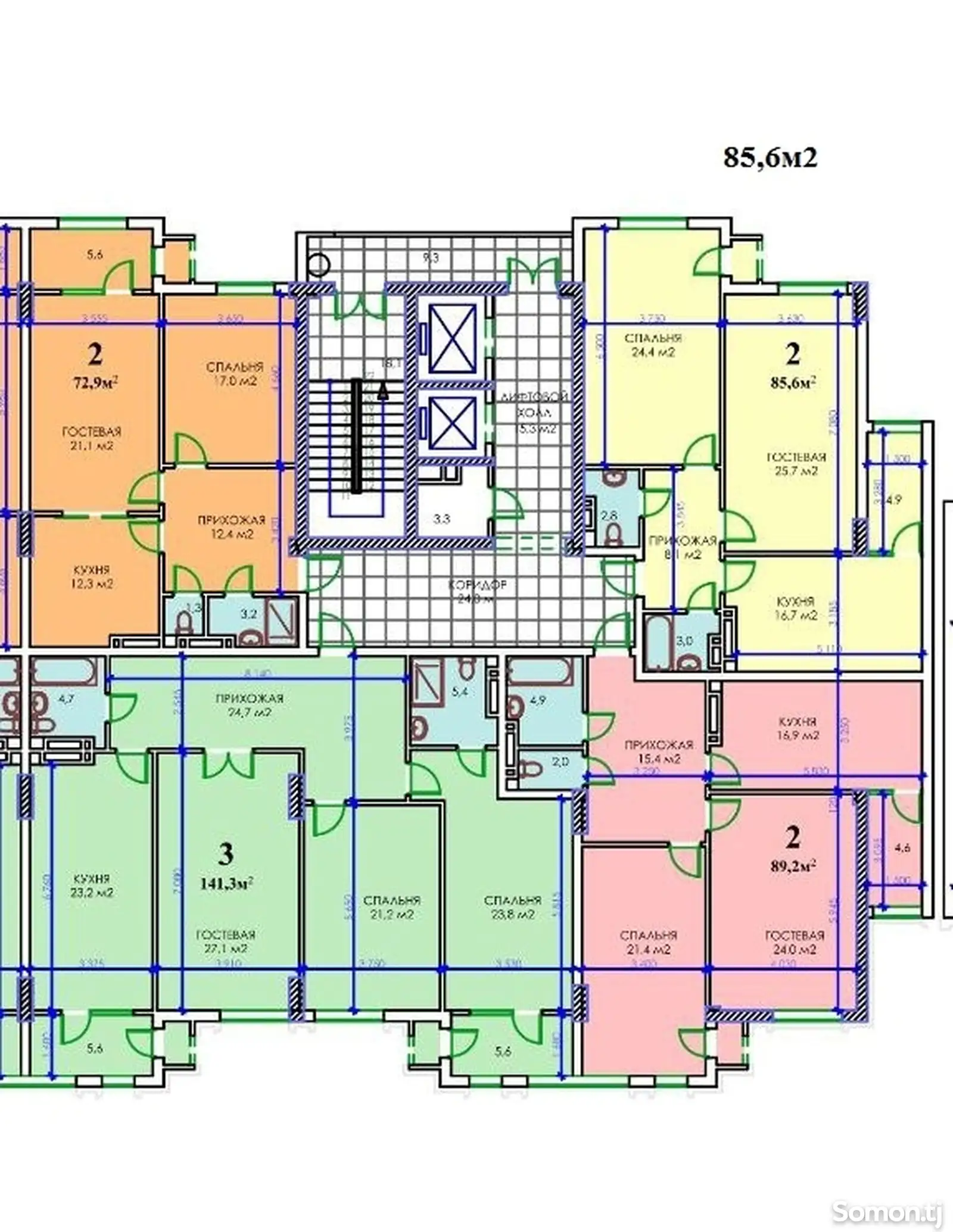 2-комн. квартира, 8 этаж, 86 м², Шоҳмансур-8