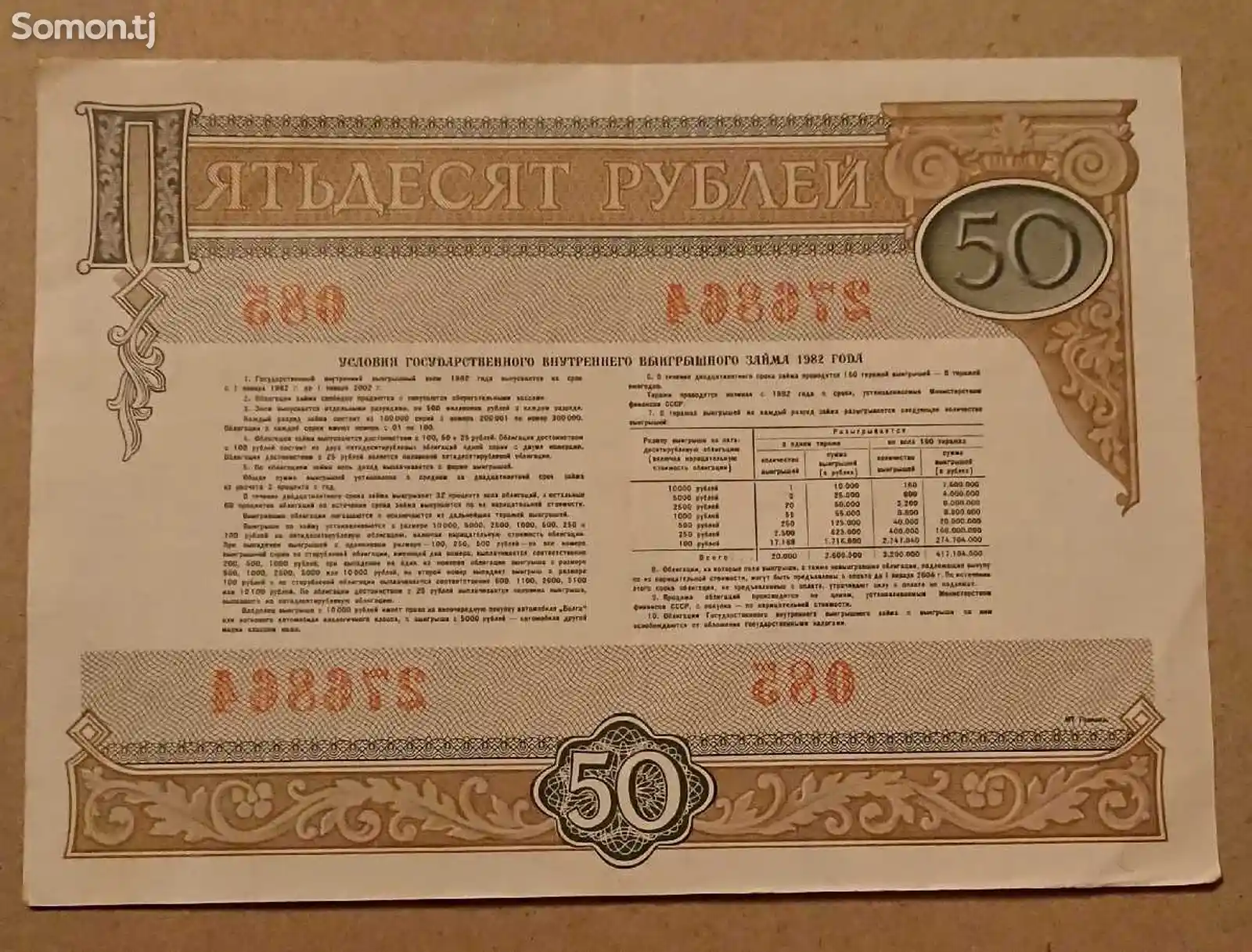 Облигация 50 рублей-2