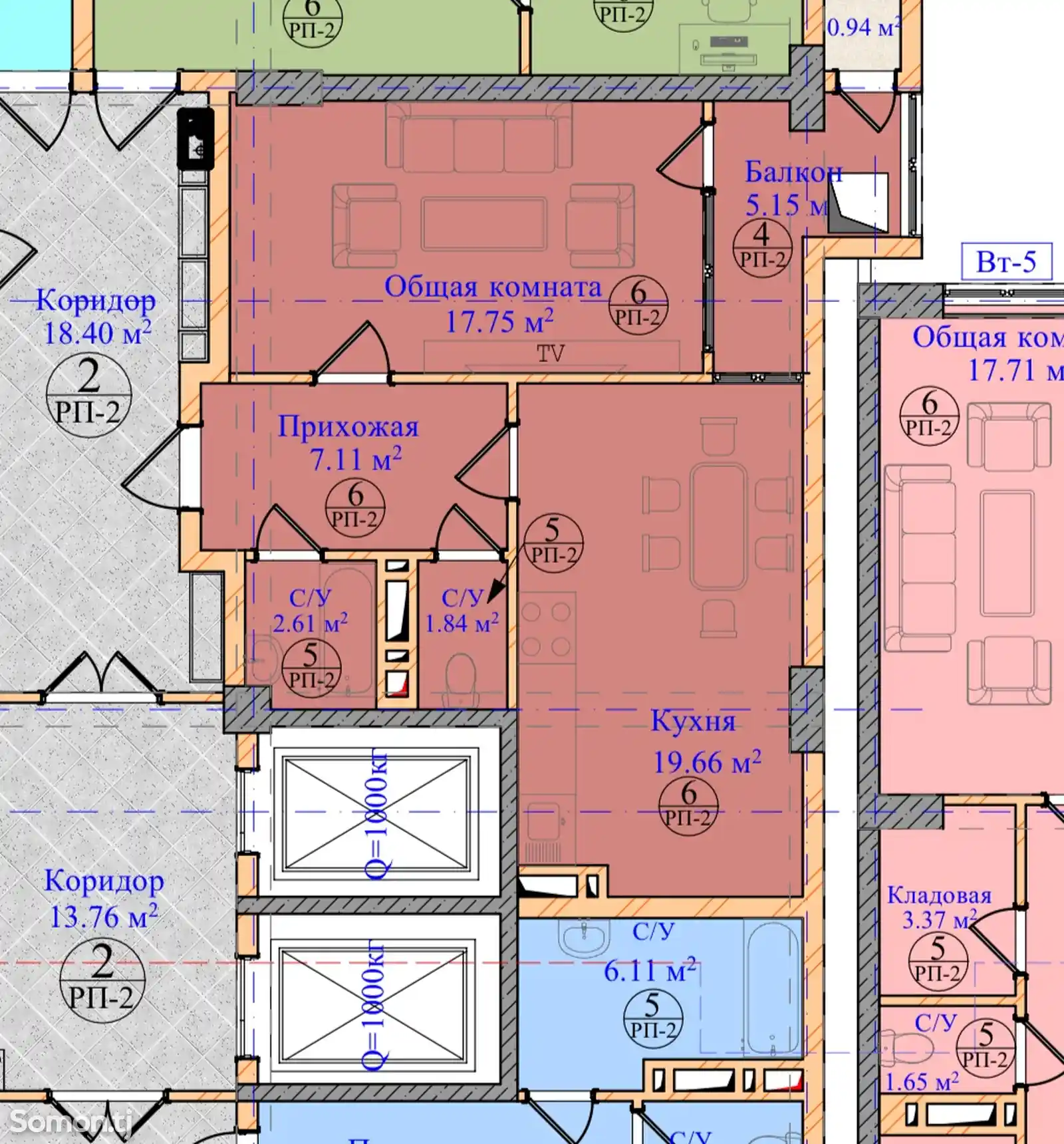 1-комн. квартира, 3 этаж, 56 м², Танк, УВД-9