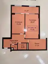 2-комн. квартира, 10 этаж, 75 м², Ал-Беруни-3