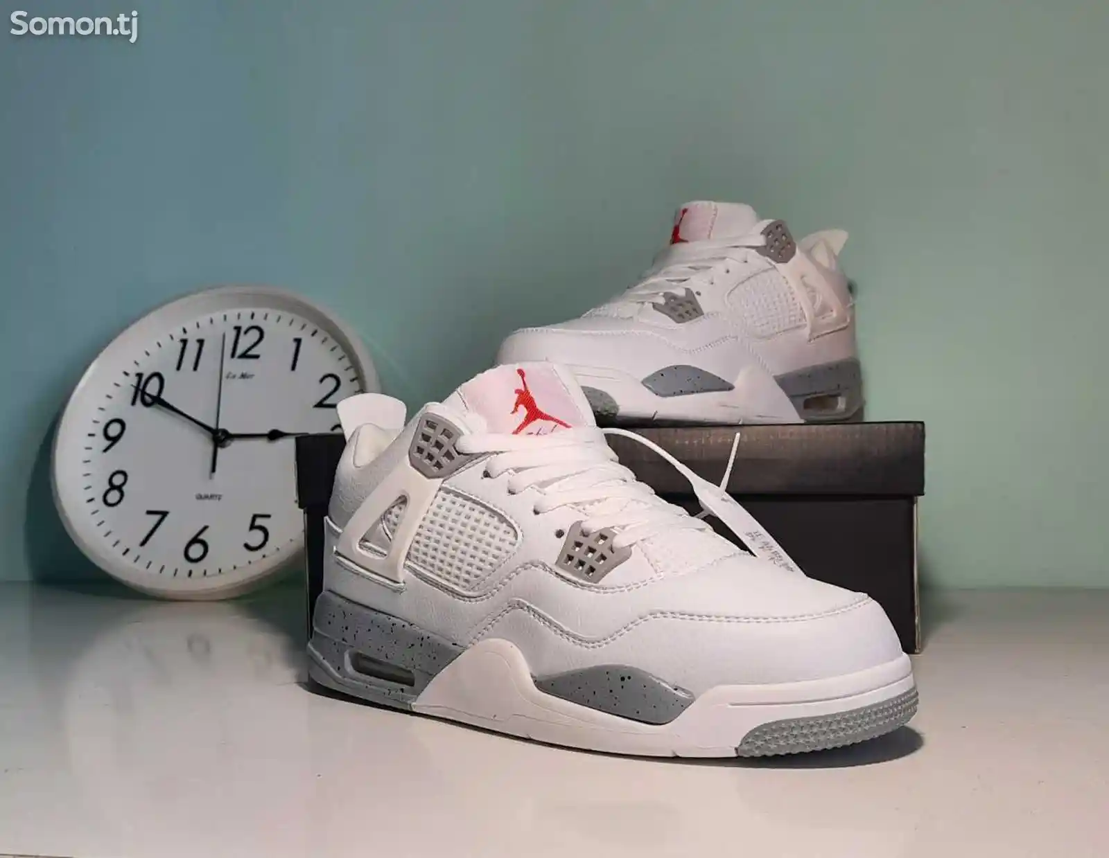 Кроссовки Air Jordan 4 Retro White Oreo качество ЛЮКС-6