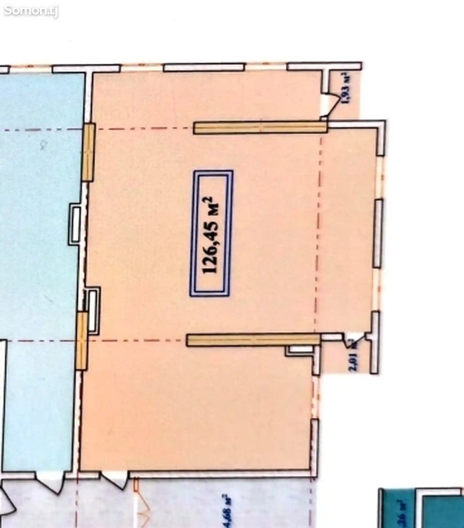 3-комн. квартира, 13 этаж, 126 м², Шохмансур-3