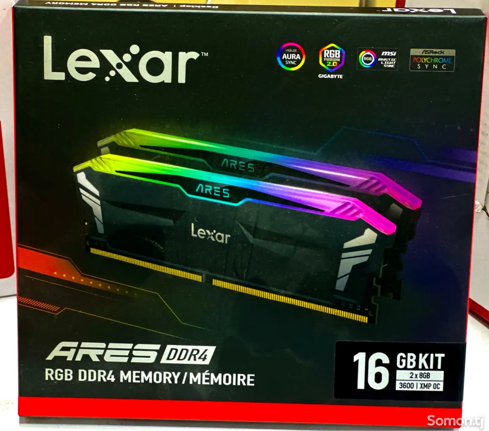 Оперативная память Lexar ares RGB 16GB DDR4 3600MHz 8х2-2