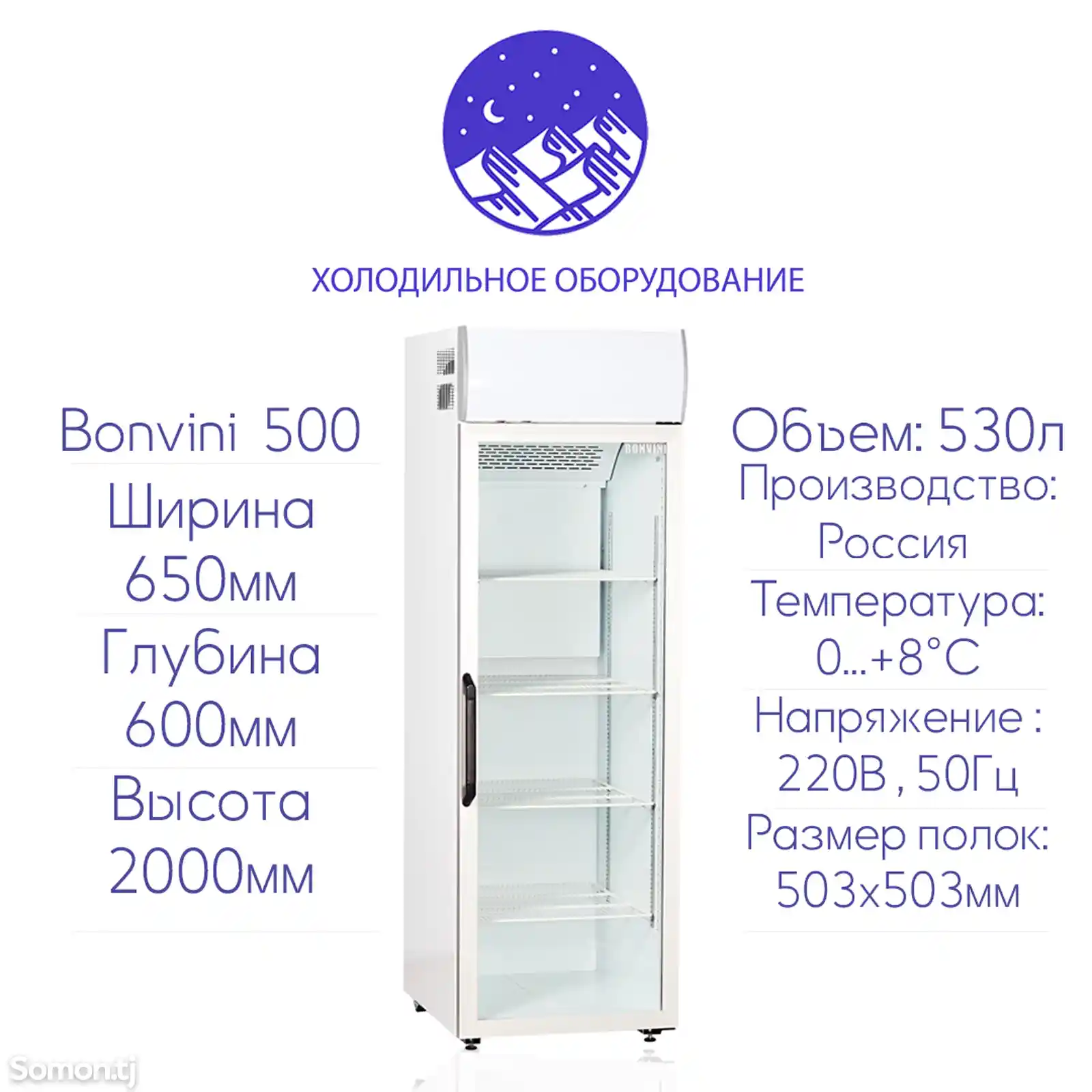 Холодильник витринный Bonvini 500-1
