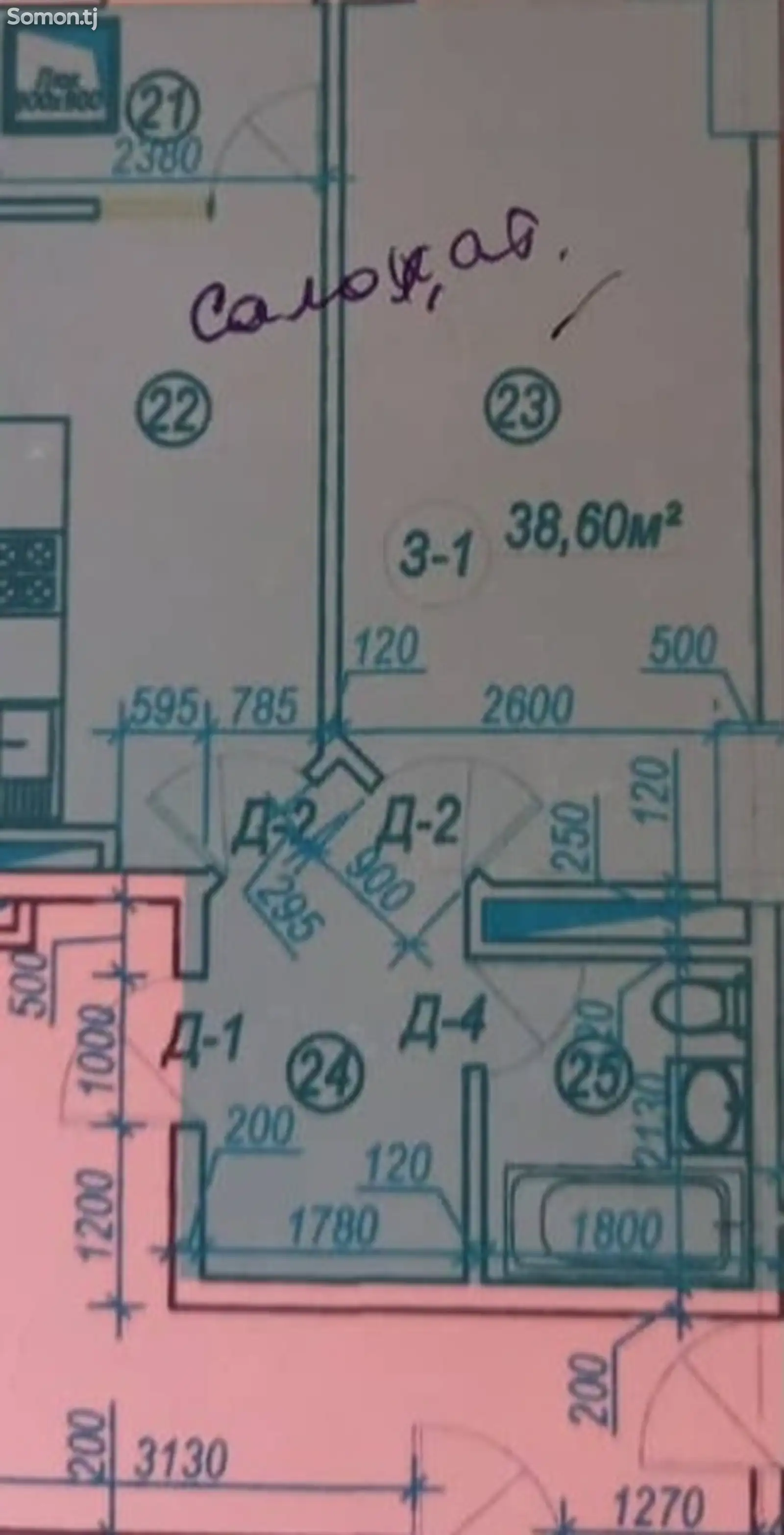 1-комн. квартира, 14 этаж, 40 м², Ресторан Бурак-1