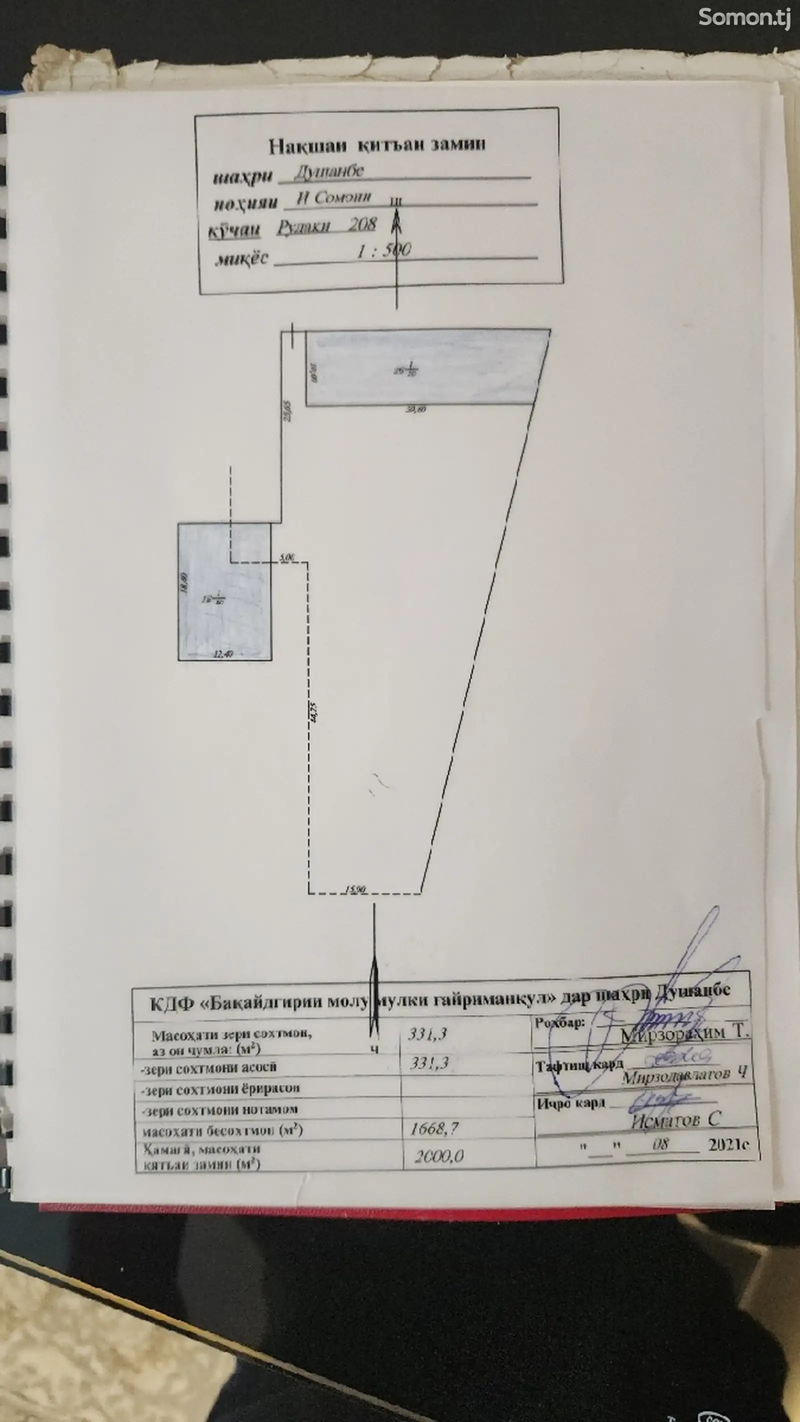 Помещение под офис, 2000м², И.Сомони