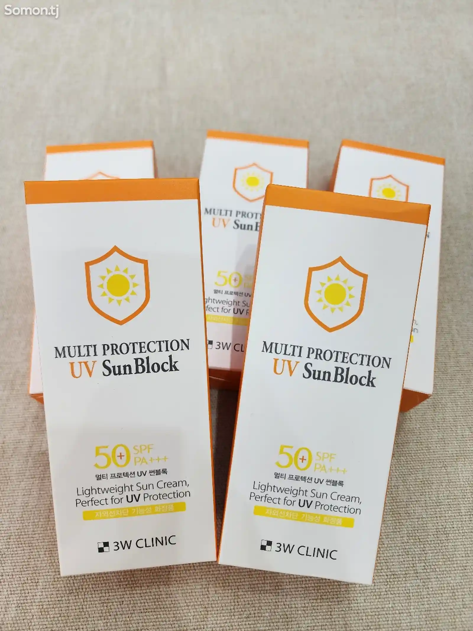 3W Clinic-Крем солнцезащитный Multi Protection UV Sun Block SPF50+PA+++коллаген