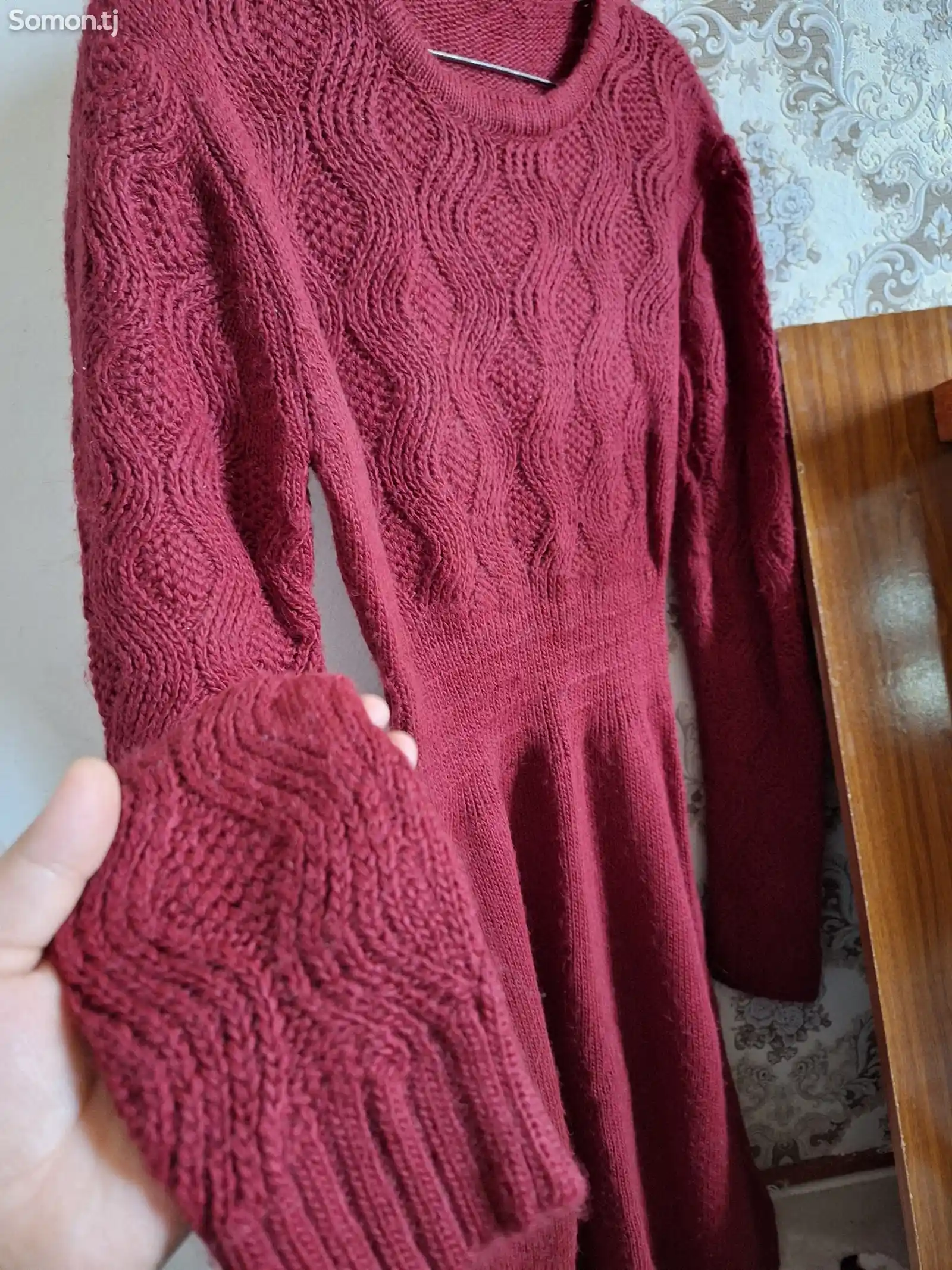 Платье свитер для зимы-3