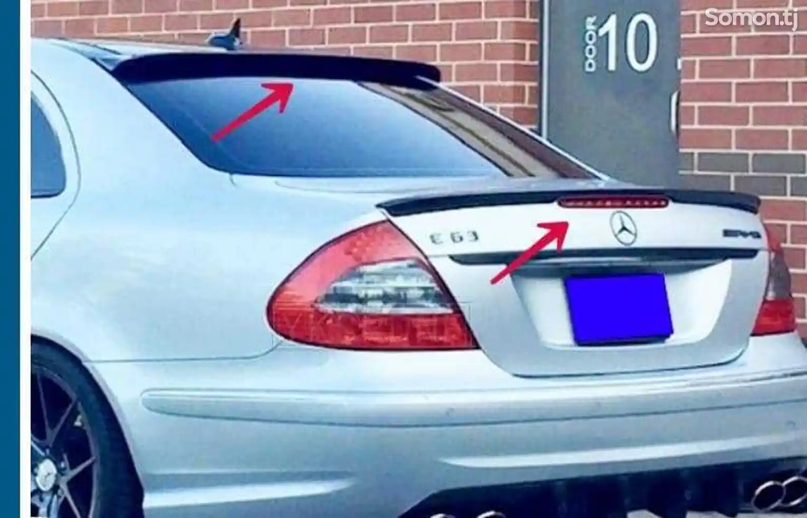 Спойлер лобовой задний на Mercedes w211