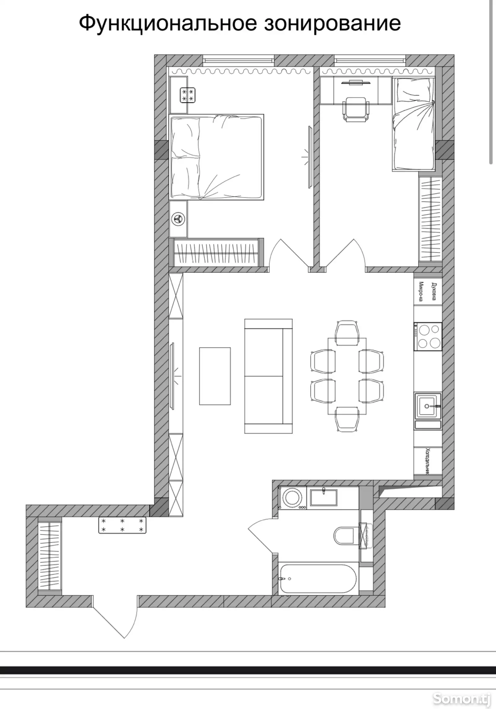 2-комн. квартира, 14 этаж, 62 м², Сино-1