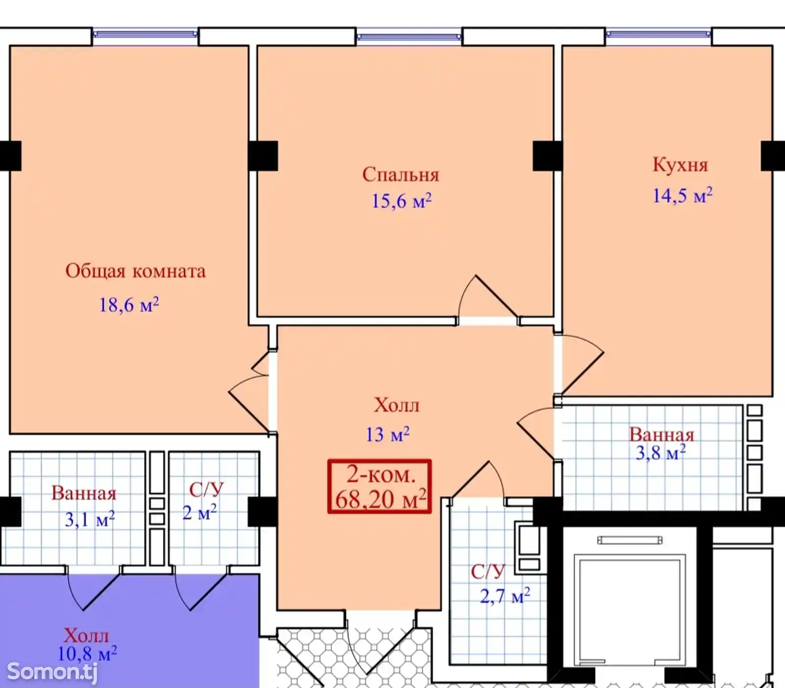 1-комн. квартира, 5 этаж, 48 м², 34 мкр-6