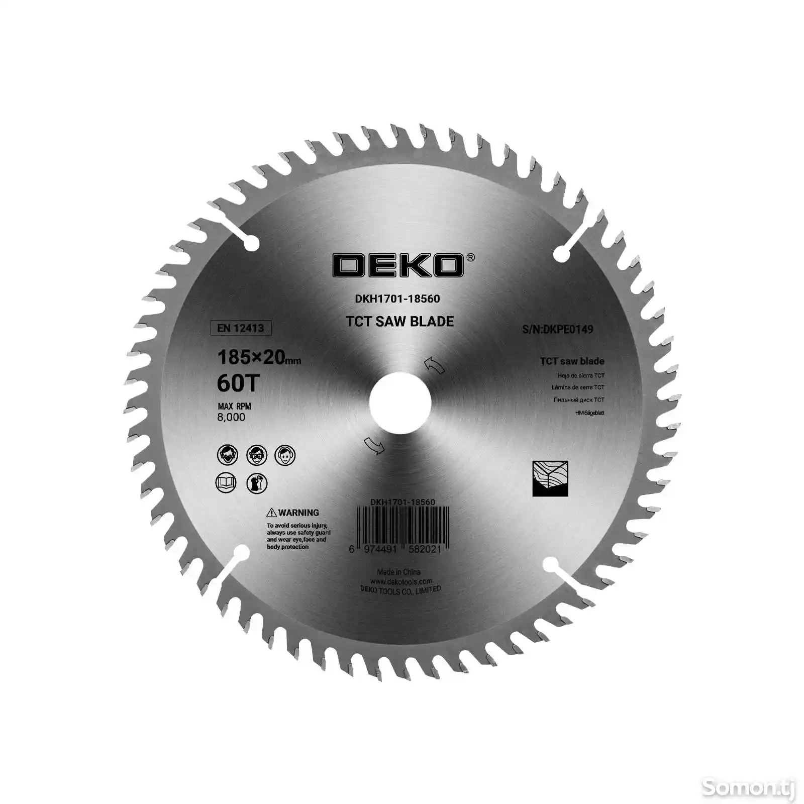 Диск для циркулярной пилы 185мм 60T Deko DKH1701-18560-3