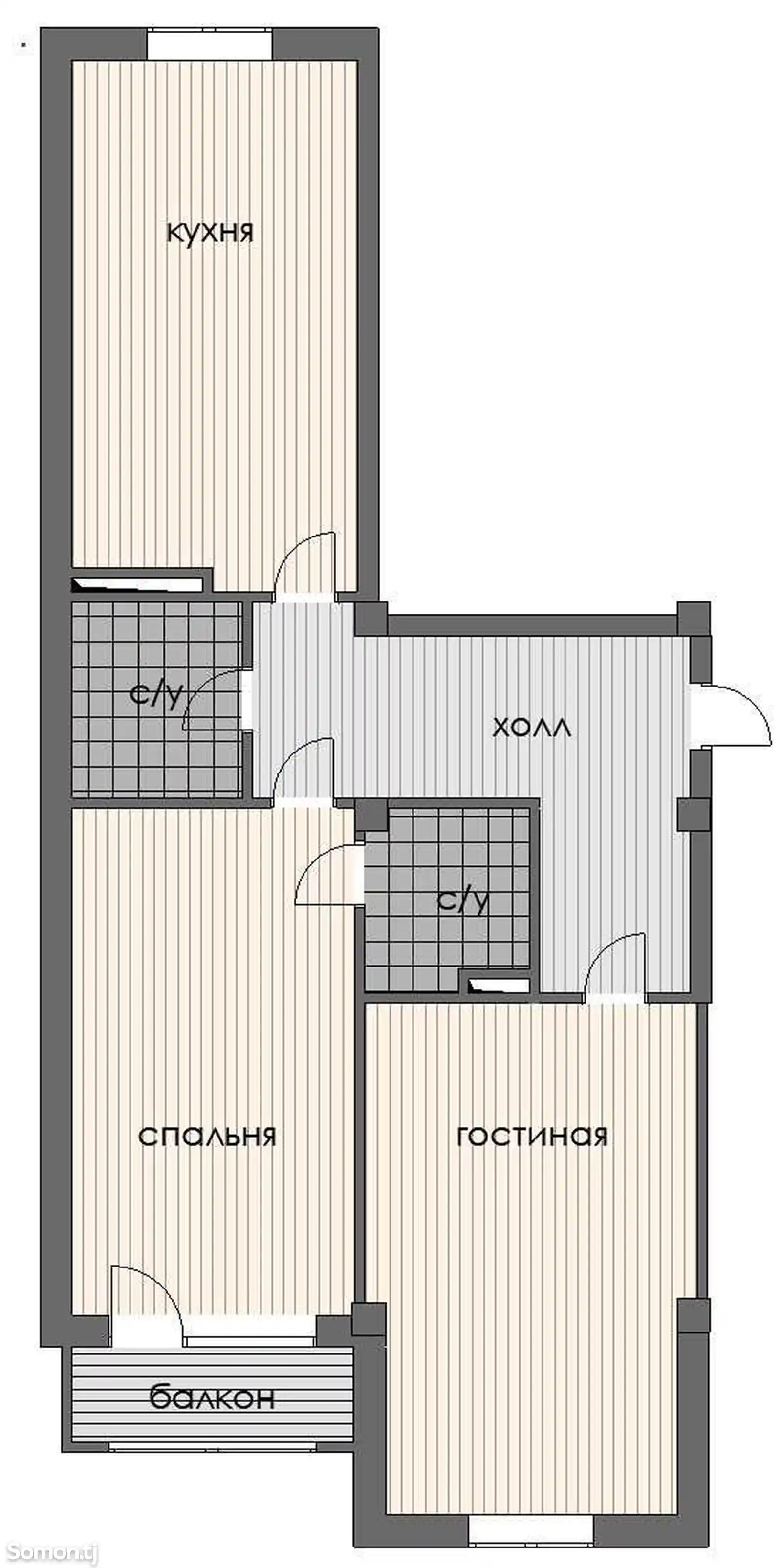 2-комн. квартира, 3 этаж, 93 м², 18 мкр-2