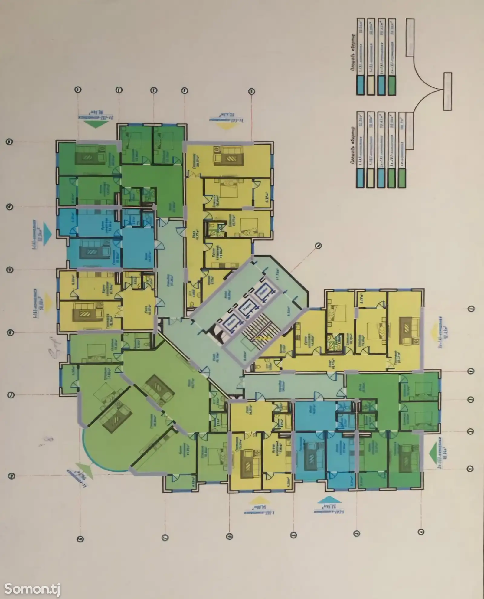 1-комн. квартира, 6 этаж, 56 м², Шохмансур-2