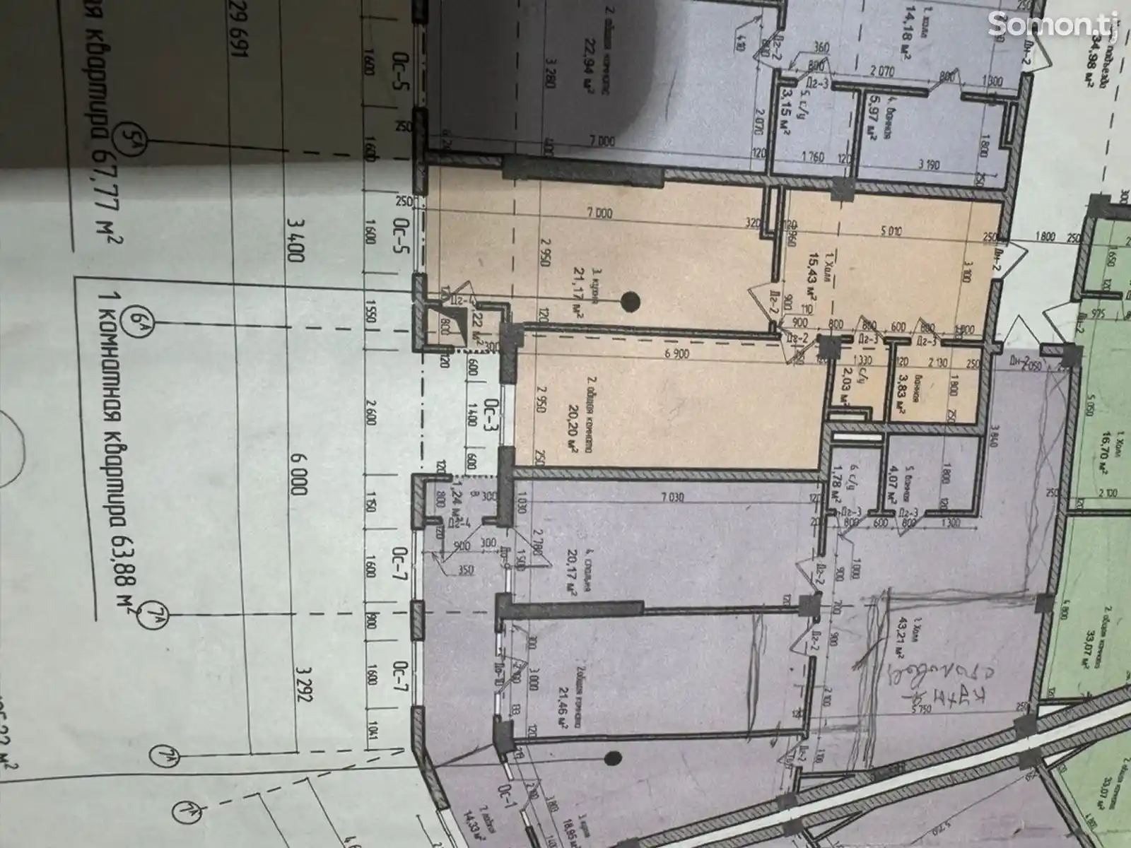 2-комн. квартира, 7 этаж, 64 м², Воданасос-3