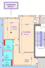 1-комн. квартира, 10 этаж, 64 м², Шохмансур-4