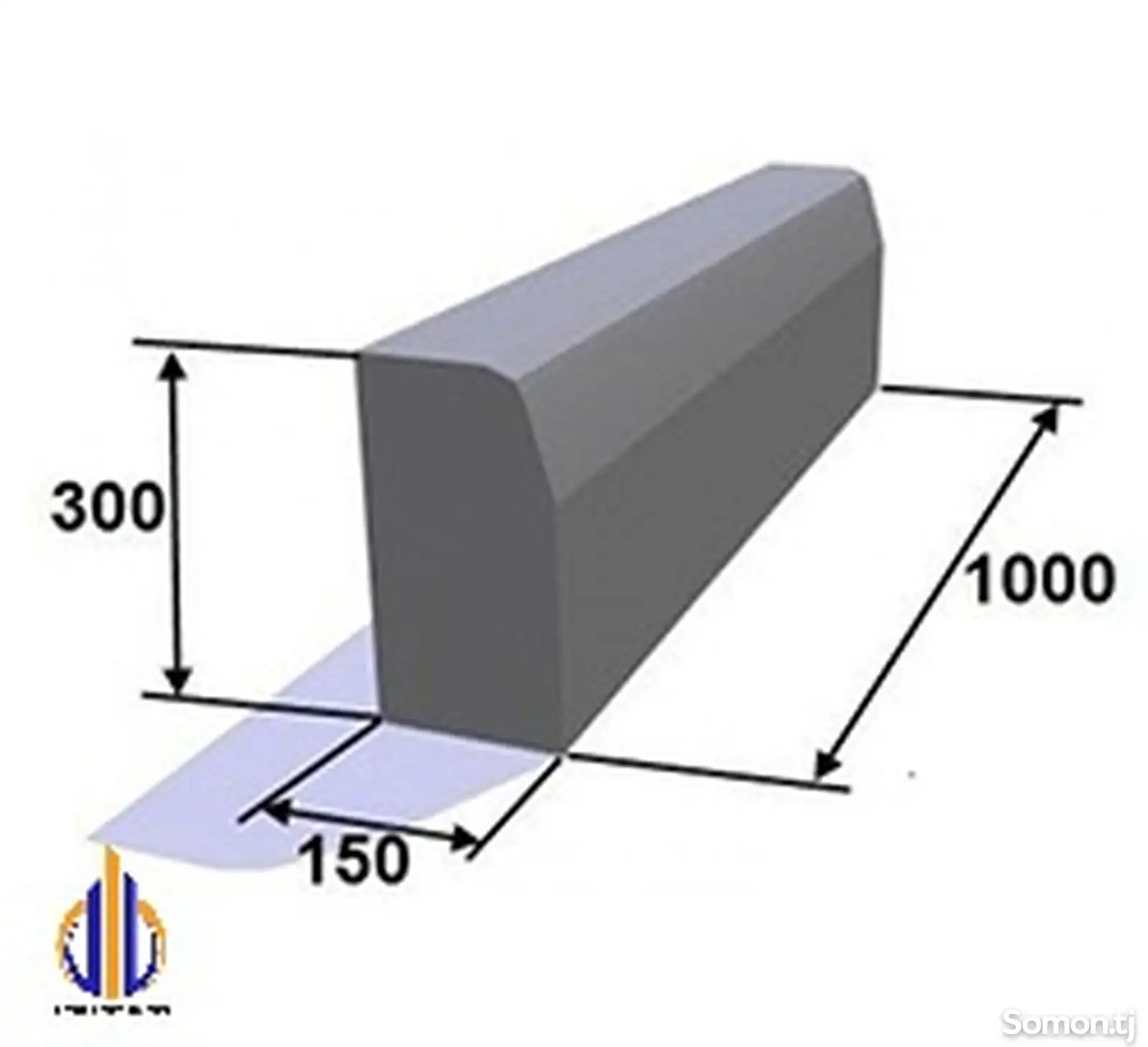 Бордюр 1000/150/300-1