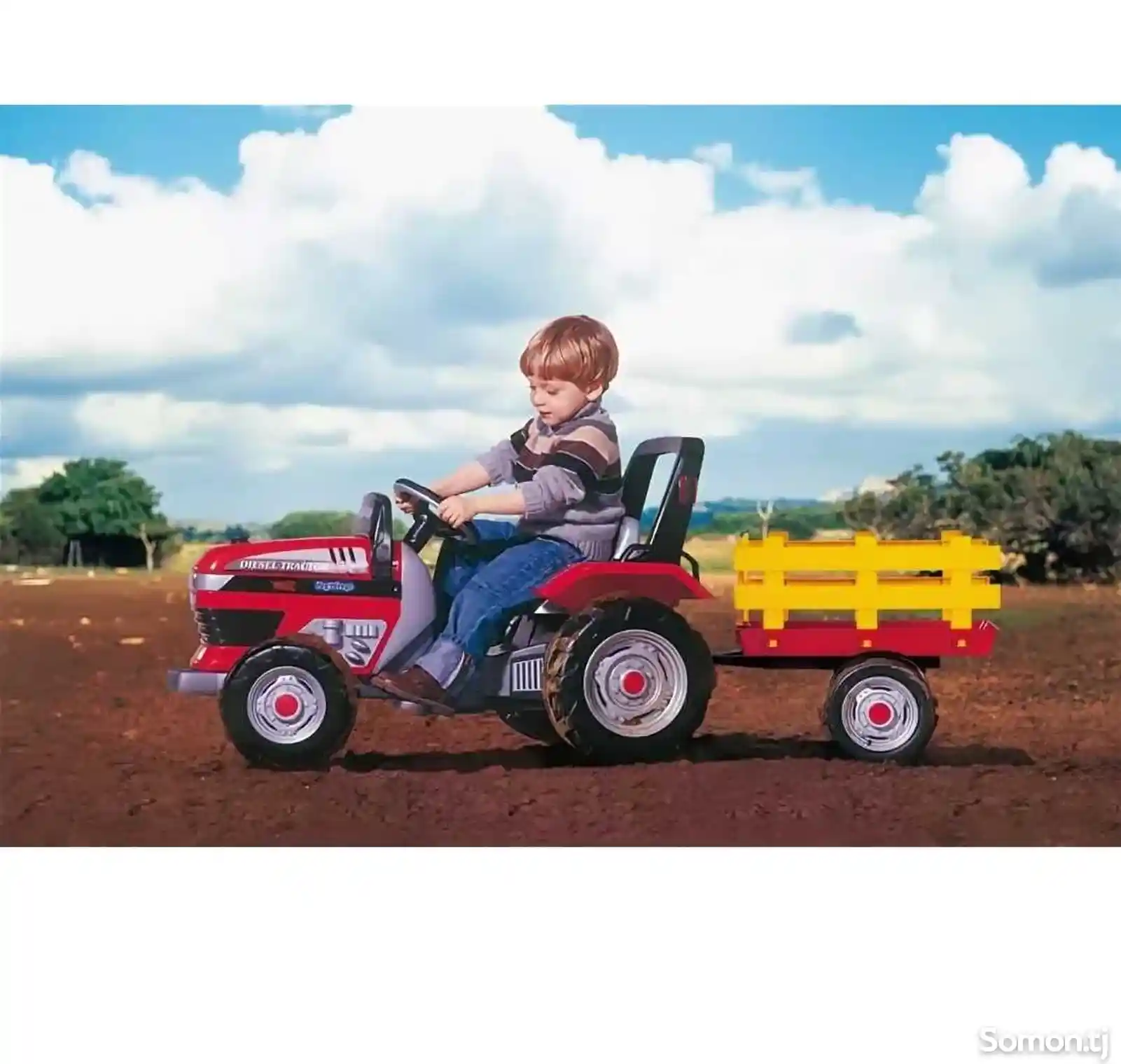 Детский трактор с прицепом-2