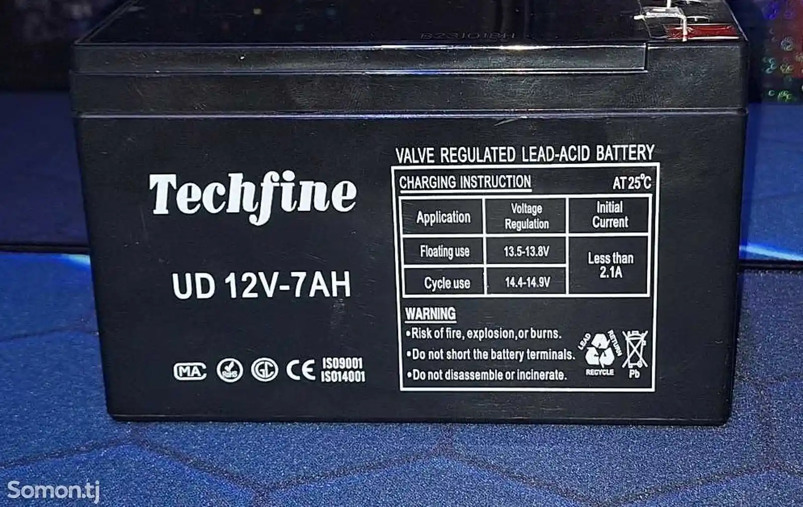 Аккумулятор Techfine 12V-7-5