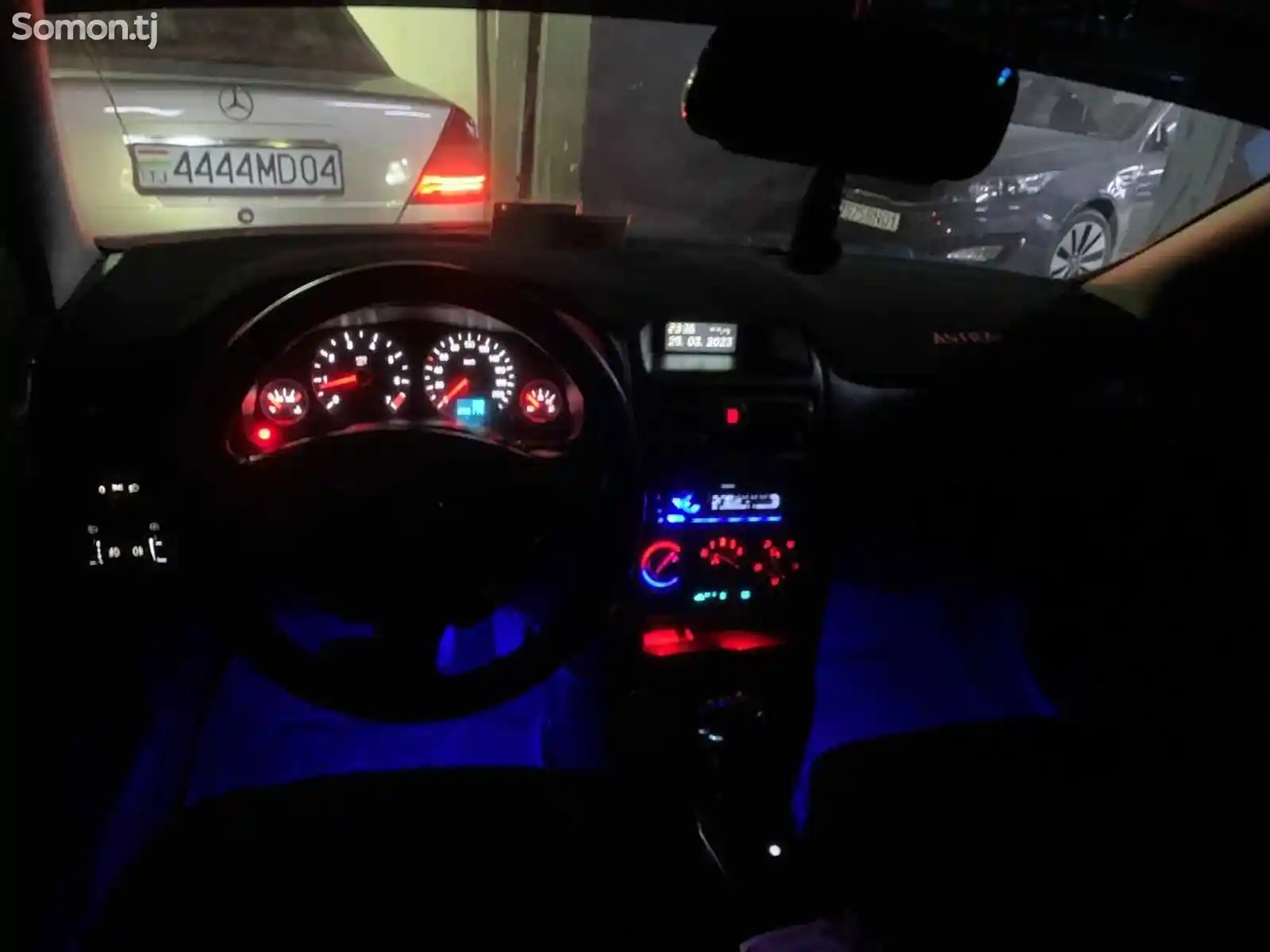 LED подсветка салона на Opel Astra G-2