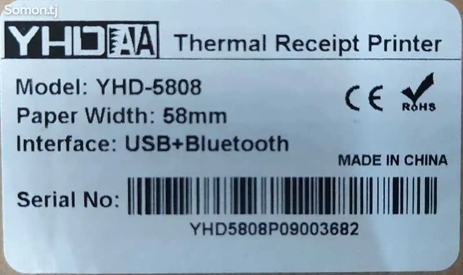 Портативный термопринтер чеков YHD-5808-7