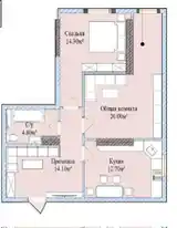 2-комн. квартира, 8 этаж, 66 м², 1 мкр-6