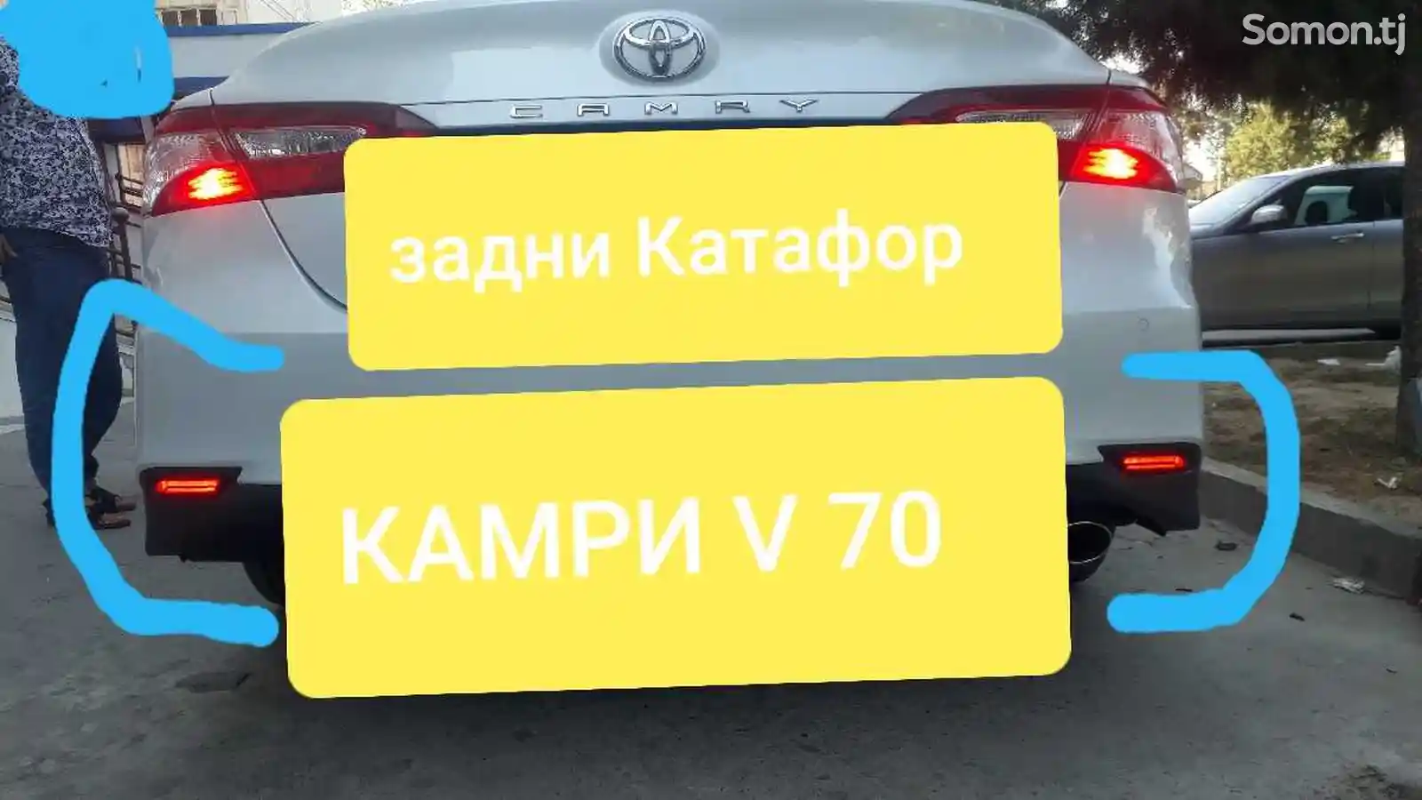 Катафоты диодные в задний бампер Toyota Camry V70-1