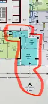 1-комн. квартира, 4 этаж, 44 м², Шохмансур-5