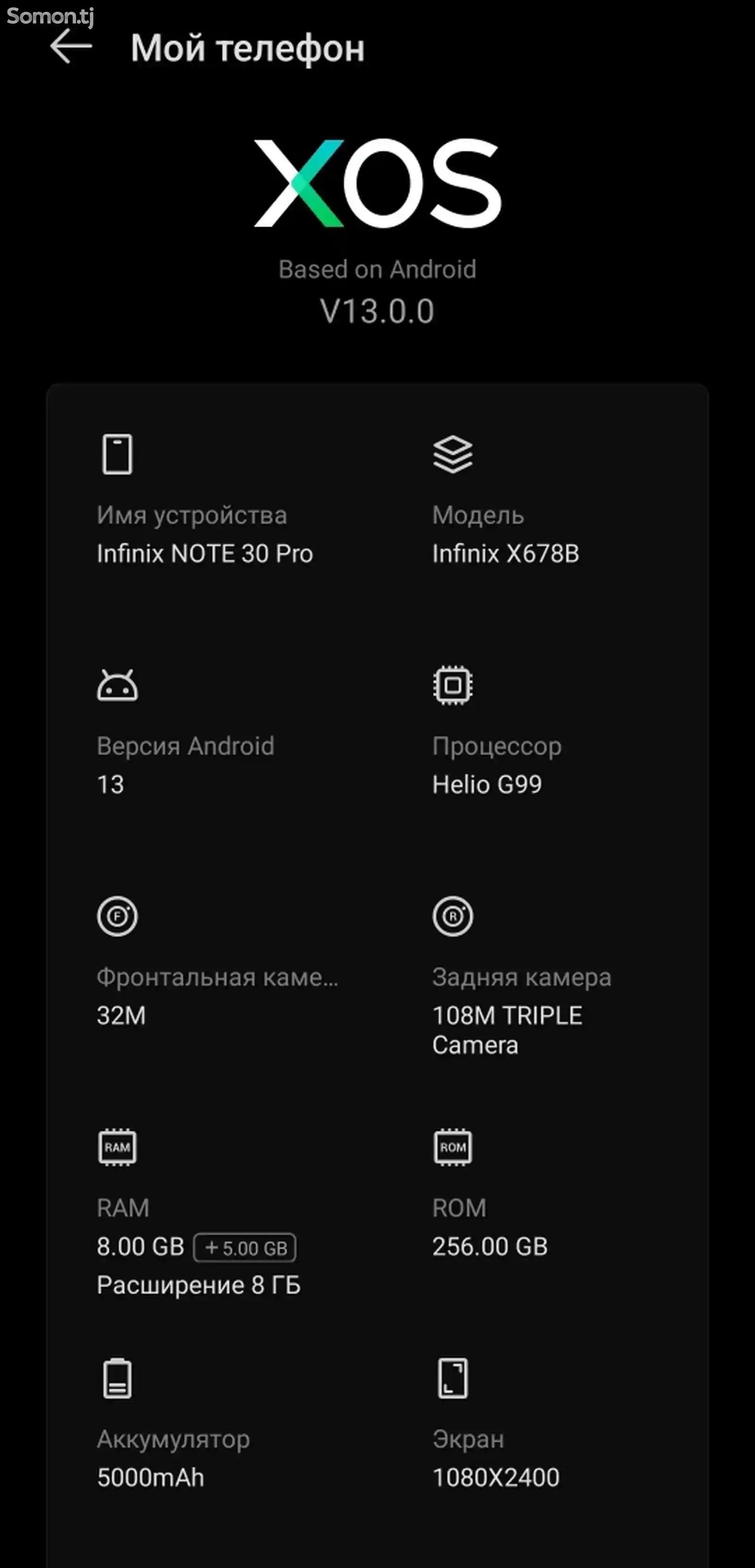 Infinix Note 30pro 256/16-5