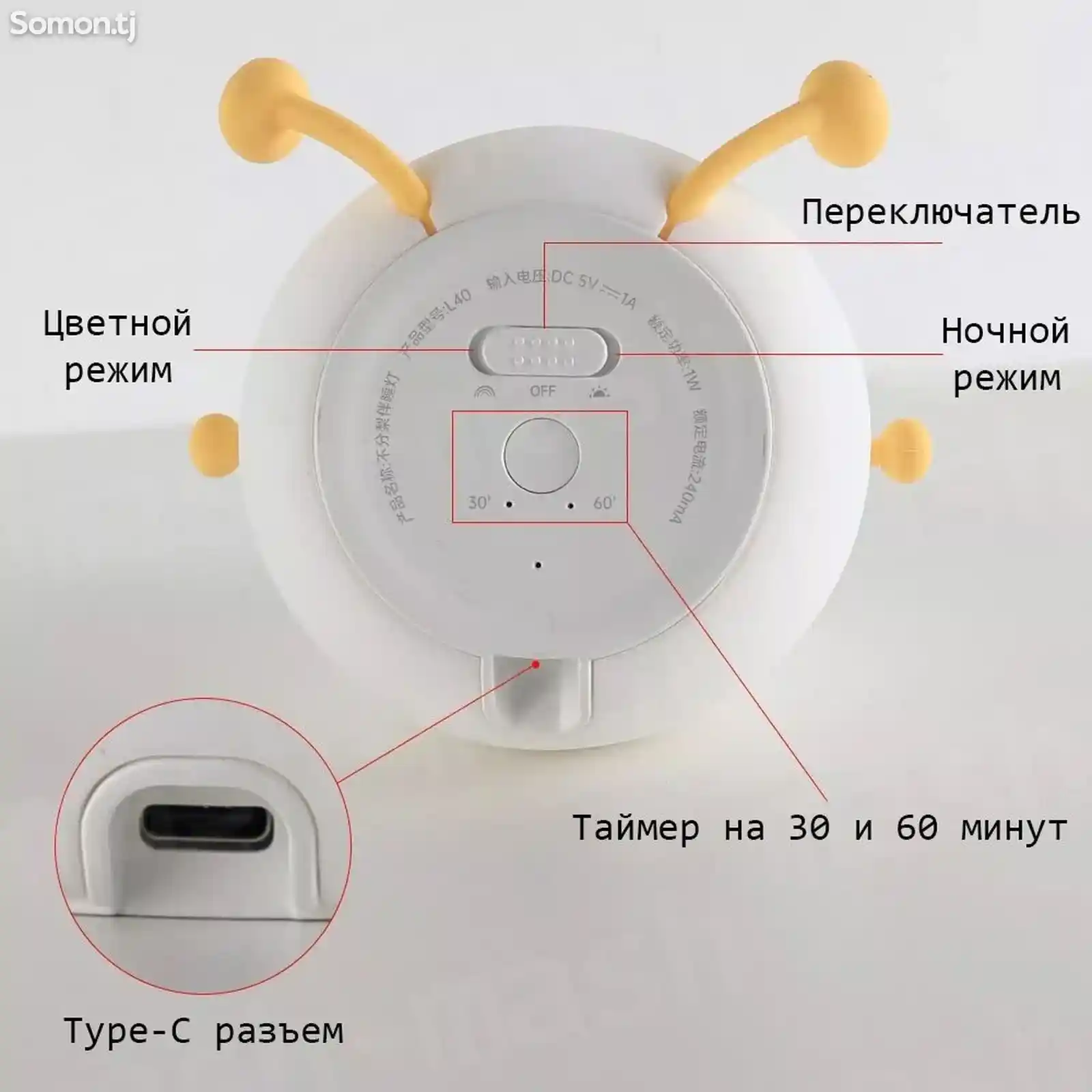 Ночник детский милая груша-7