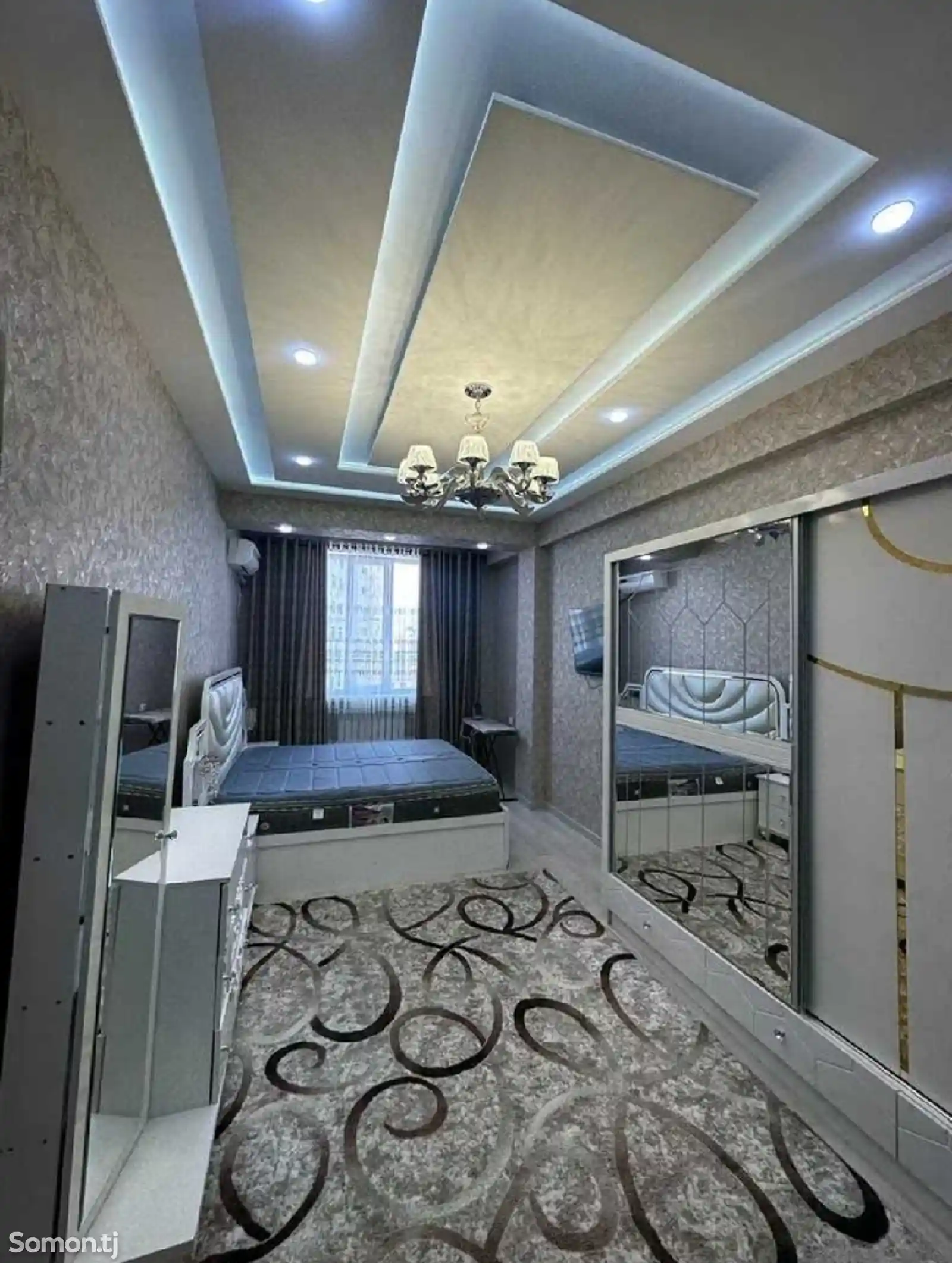 3-комн. квартира, 13 этаж, 100м², Сомони-1