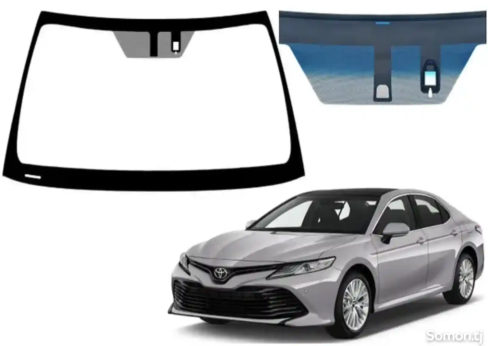 Лобовое стекло на Toyota Camry 6