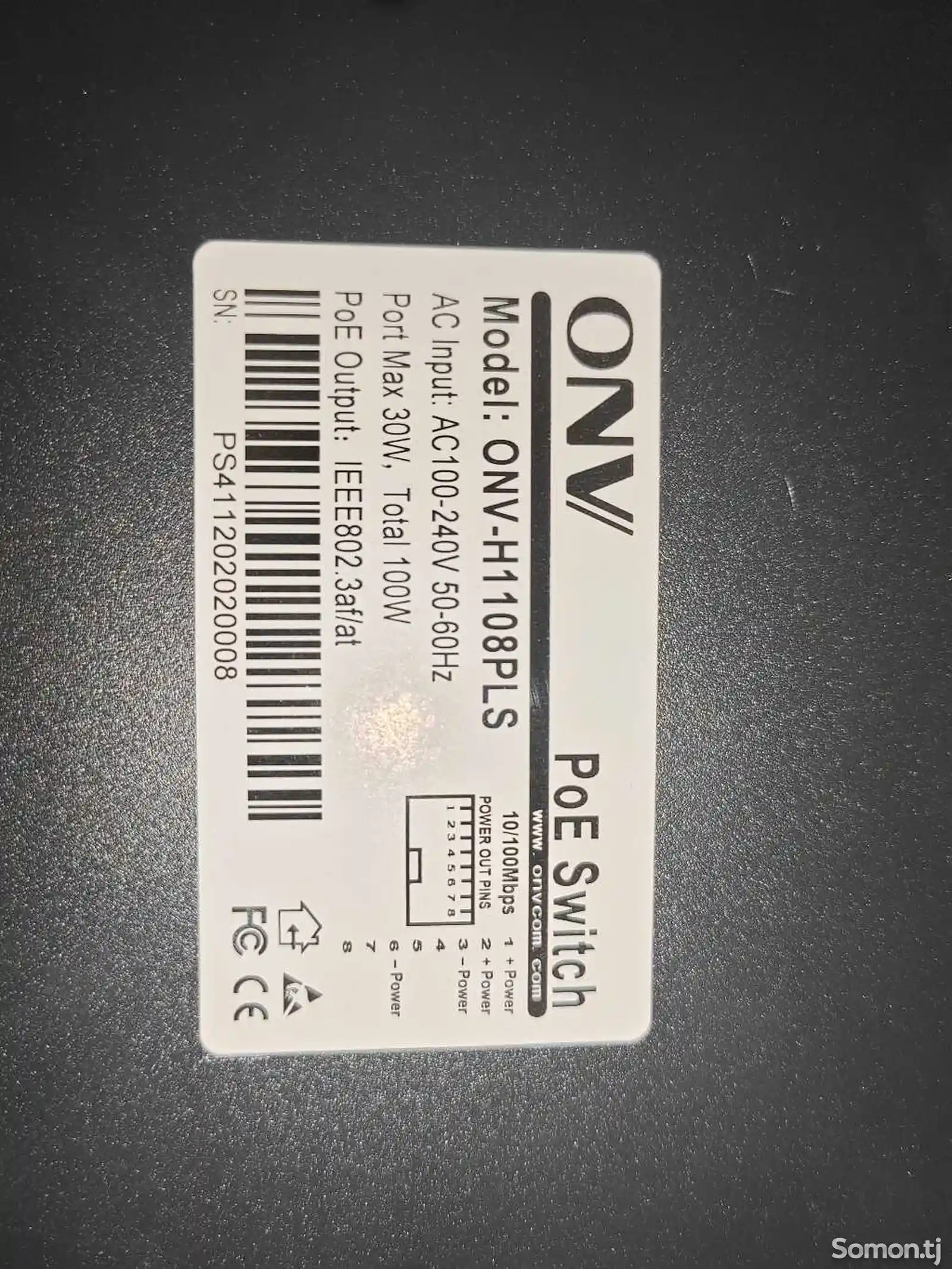 Коммутатор PoE switch ONVI 8-портовый мегабит-2