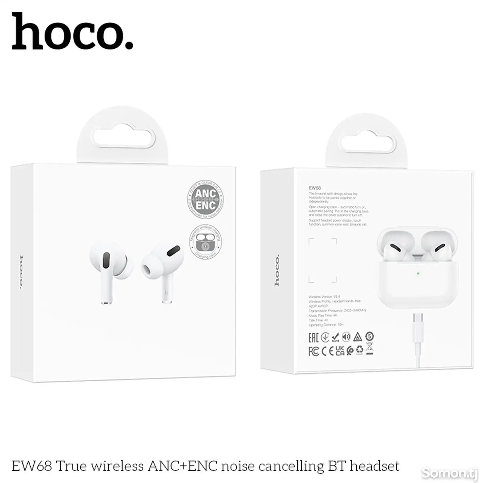 Наушники AirPods Pro Hoco EW68 ANC+ENC-1