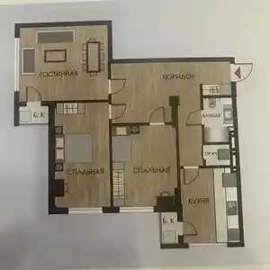 3-комн. квартира, 7 этаж, 87 м², 20 микрорайон