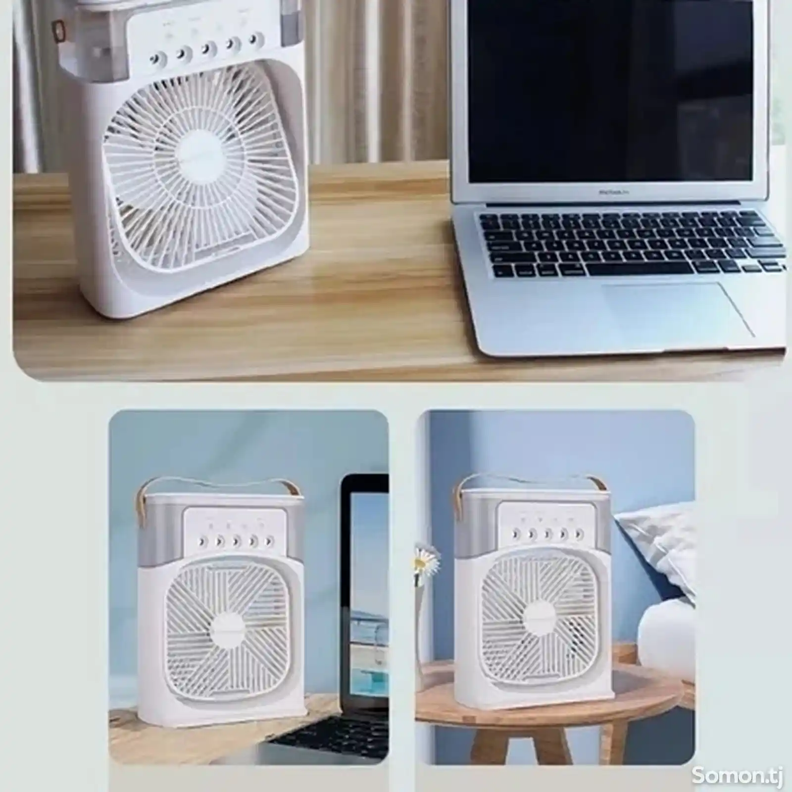 Мини кондиционер-вентилятор Air Cooler Fan c Led подсветкой и увлажнителем-4