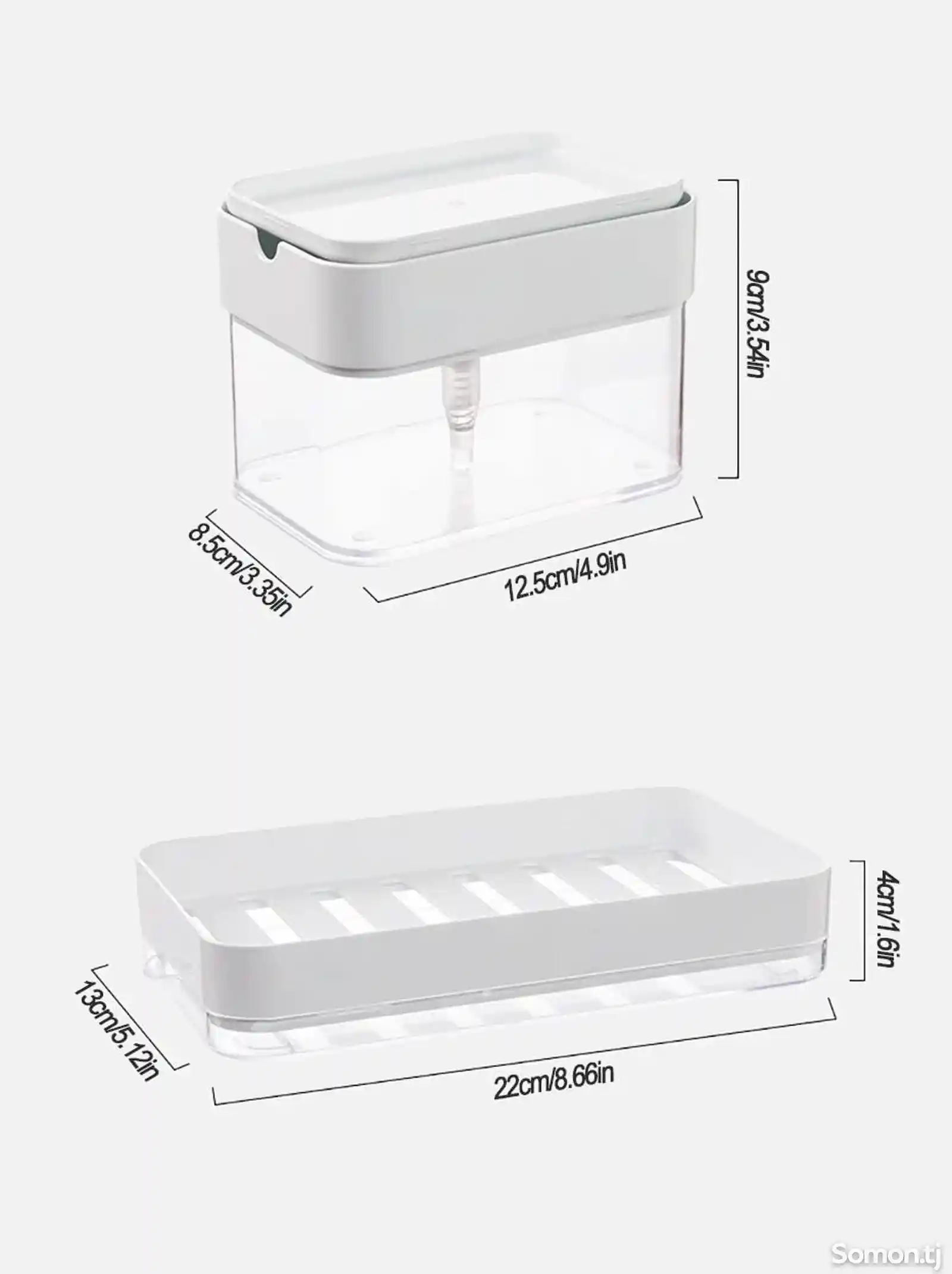 Портативный набор мыльный диспенсер для посуды с держателем для губки-3