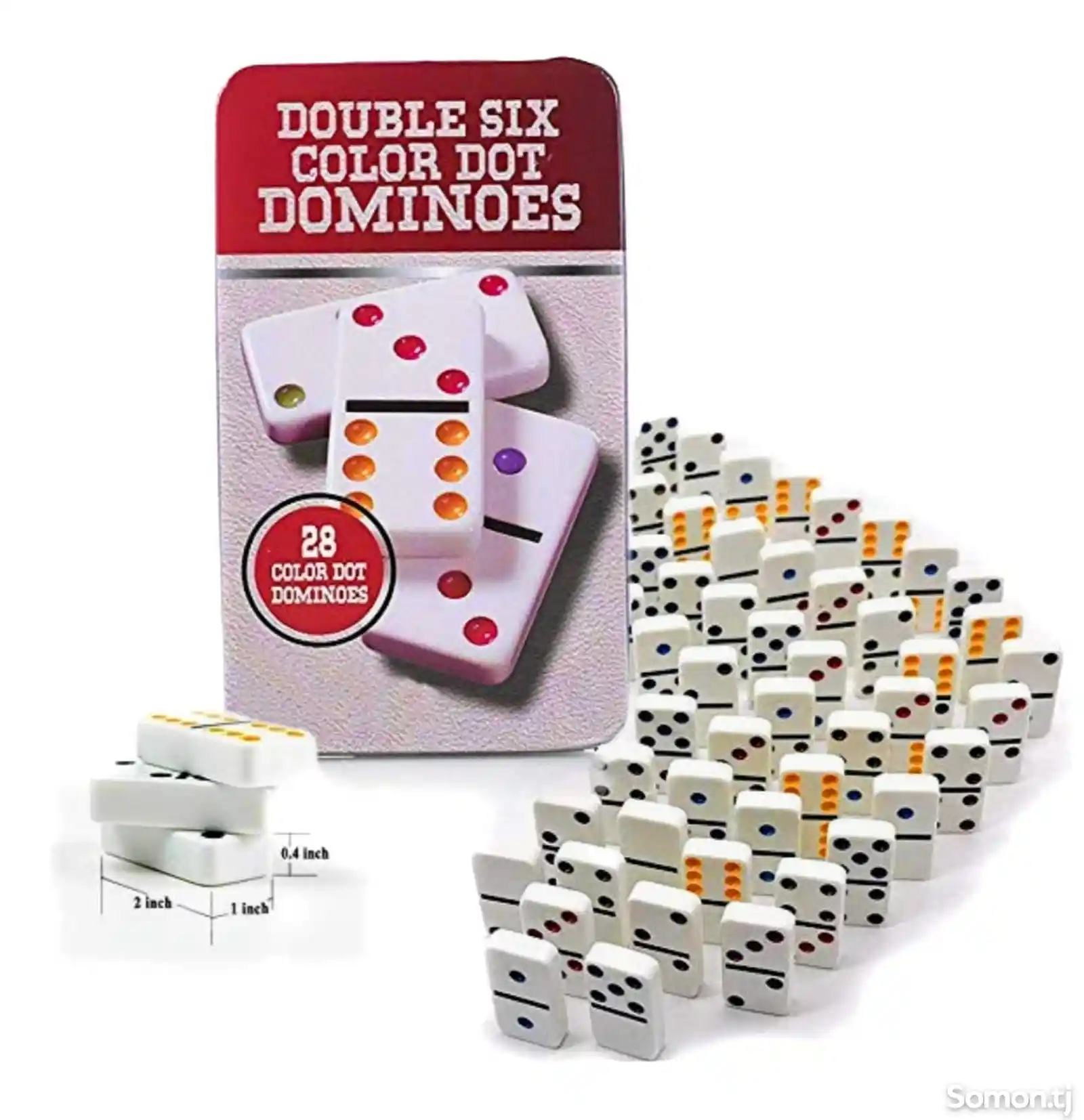 Домино-Double 6 Color Dot Dominoes-1