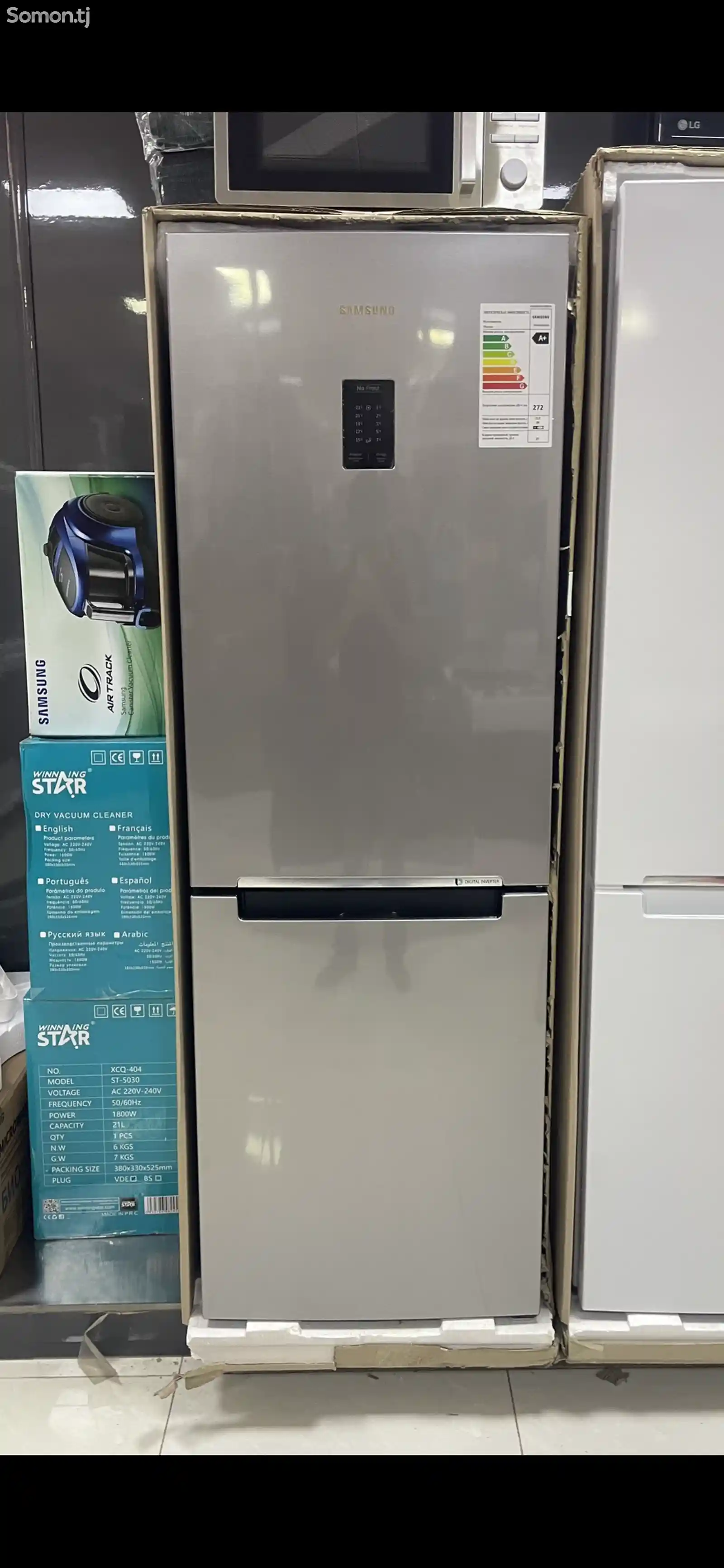 Холодильник Samsung rb30 серый-1