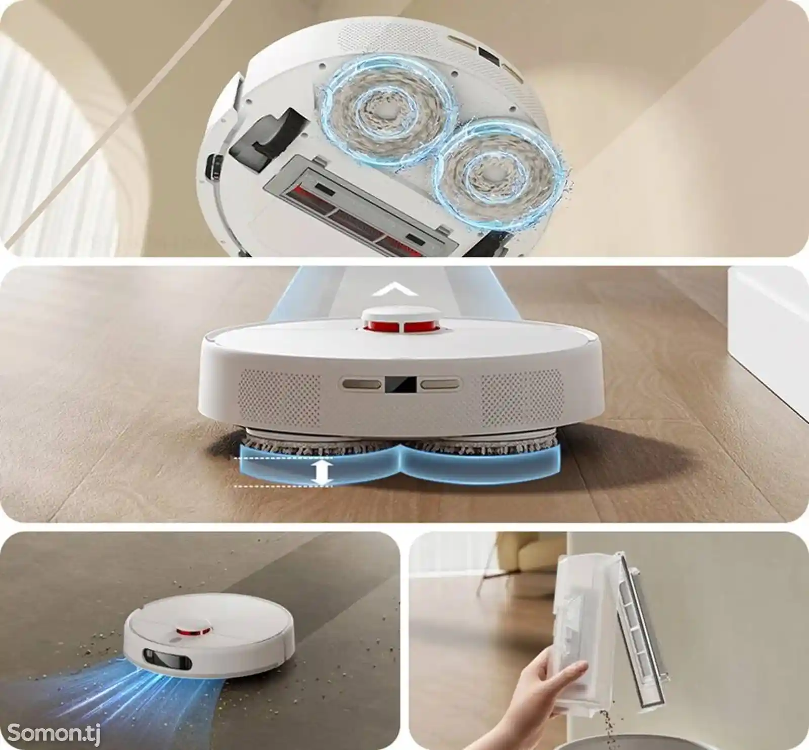 Робот-пылесос с базой для самоочистки Xiaomi Mijia Cleansing and Mopping Robot 2-2