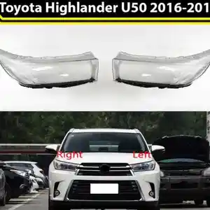 Стекло фары на Toyota highlander u50 2016-2019