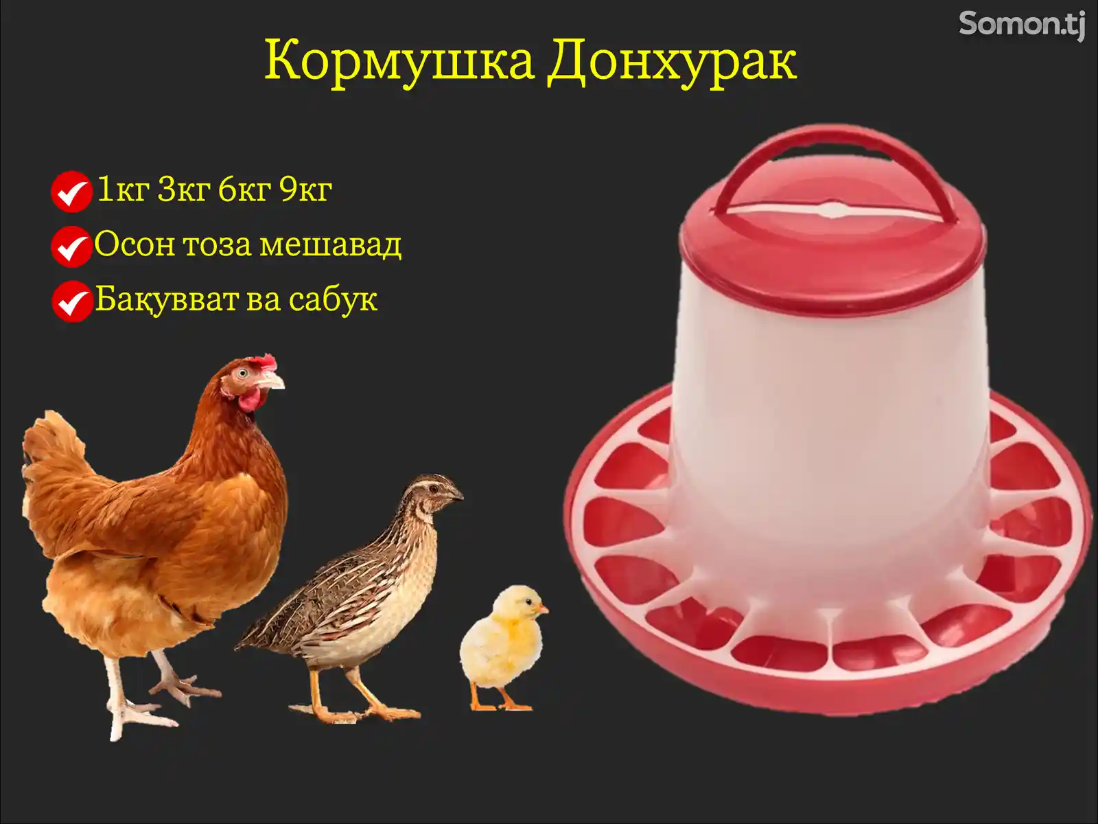 Кормушка для кур и цыплят-1