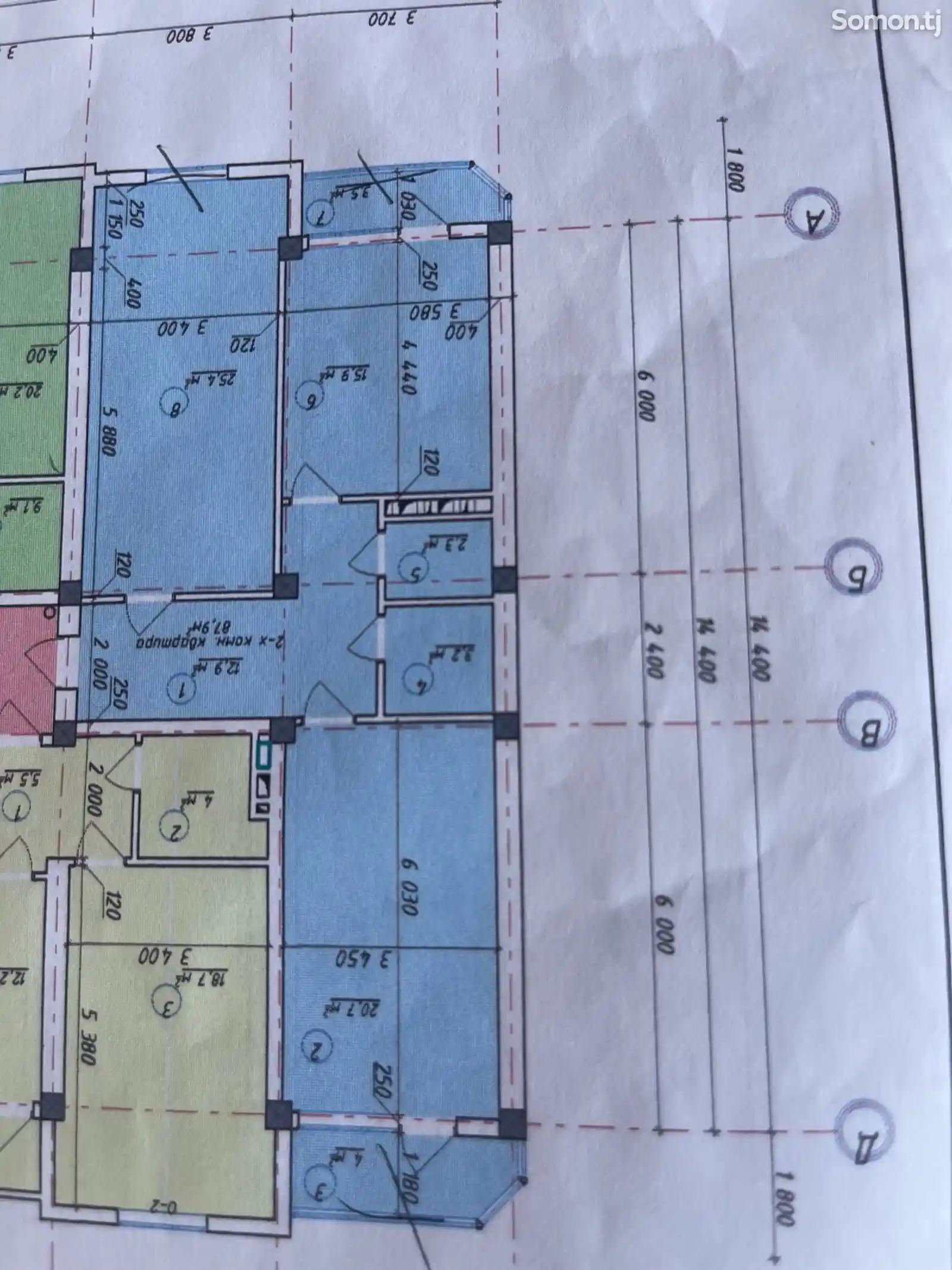 2-комн. квартира, Цокольный этаж, 78 м², 33 мкр-2