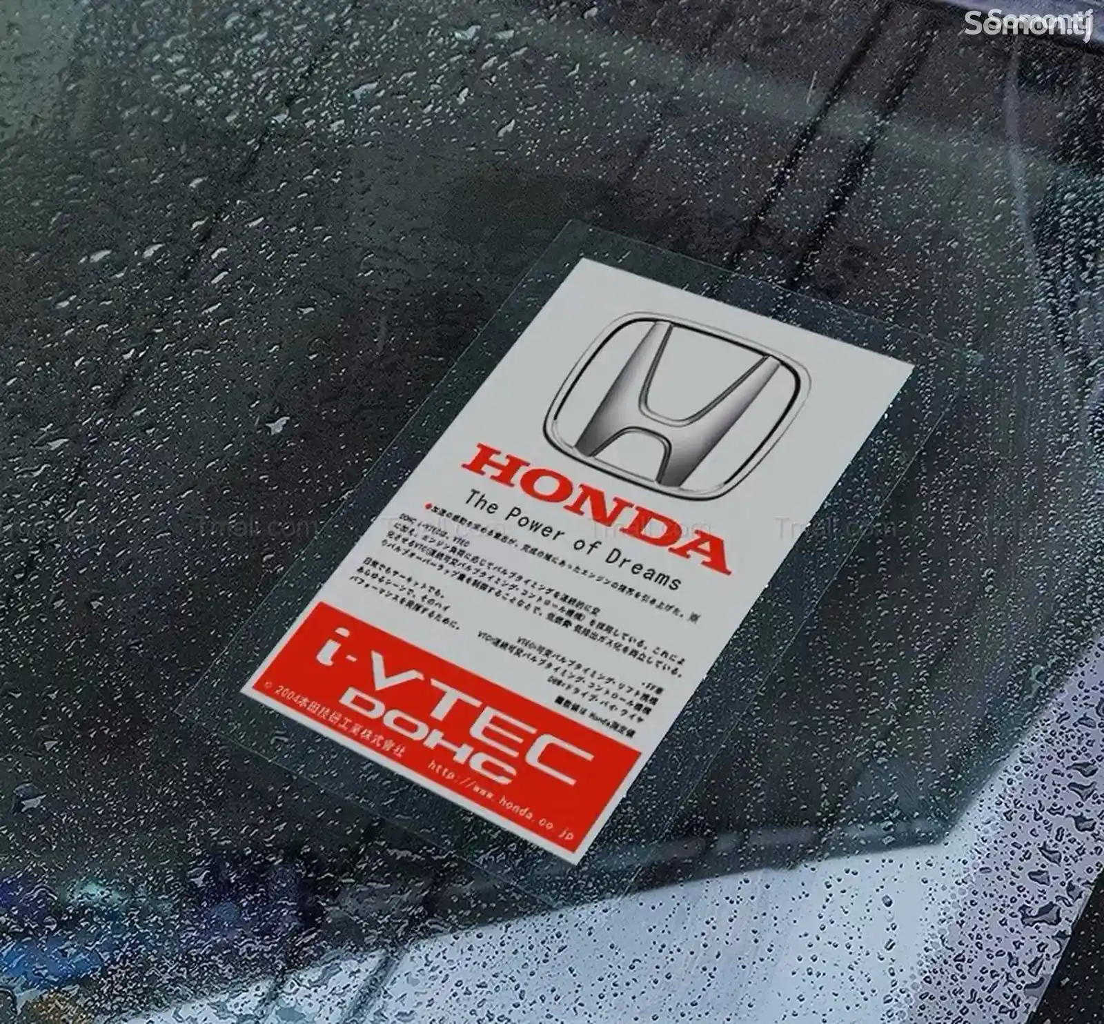 Наклейка на лобовое стекло Honda-2