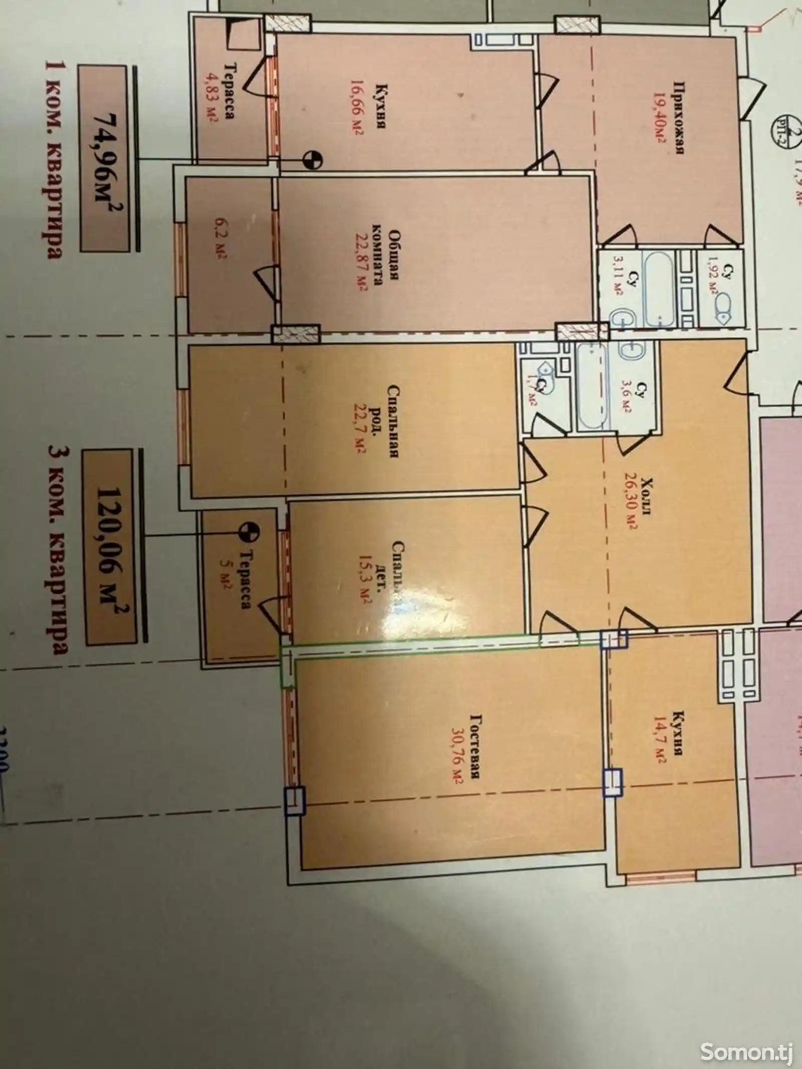 1-комн. квартира, 14 этаж, 75 м², 82-мкр, Мелиорация-5