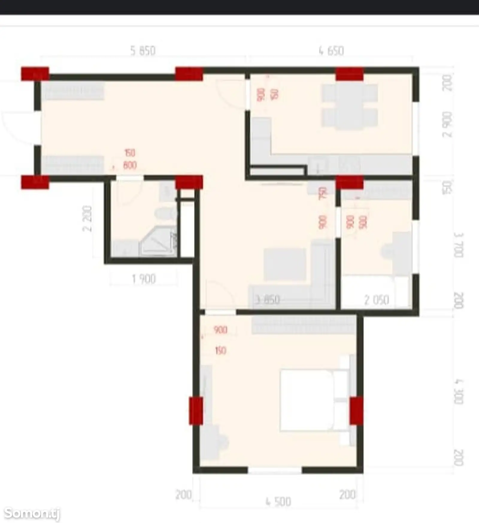 2-комн. квартира, 7 этаж, 80 м², 20 квартал-3