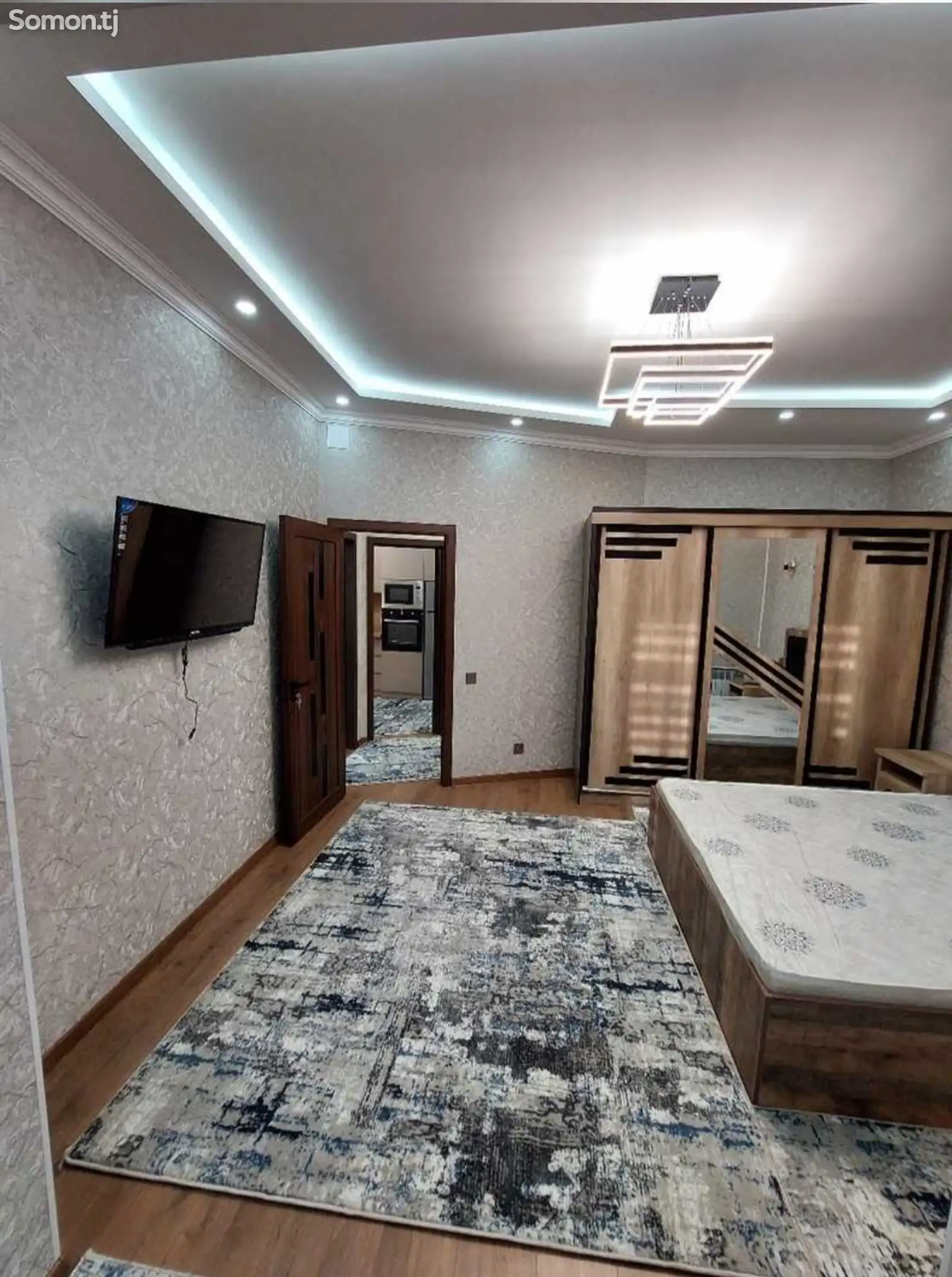 2-комн. квартира, 10 этаж, 60м², Исмоили Сомони-1